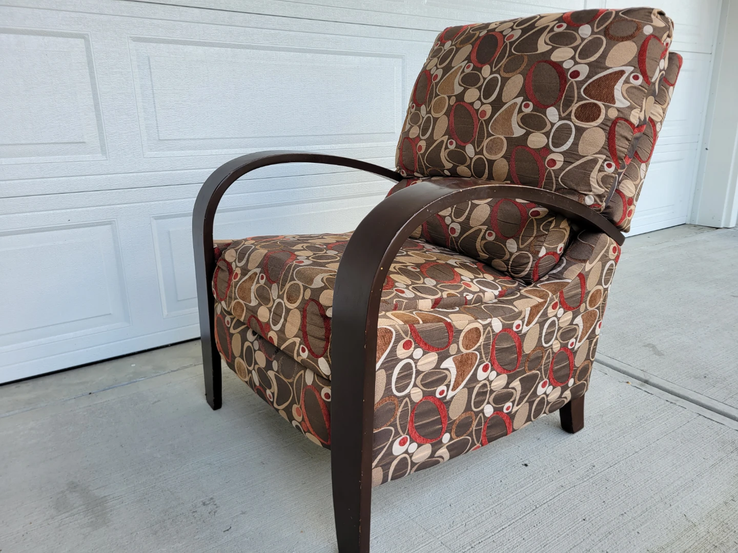 Mid-Century Modern Style Push-Back Recliner Chair. - photo 4