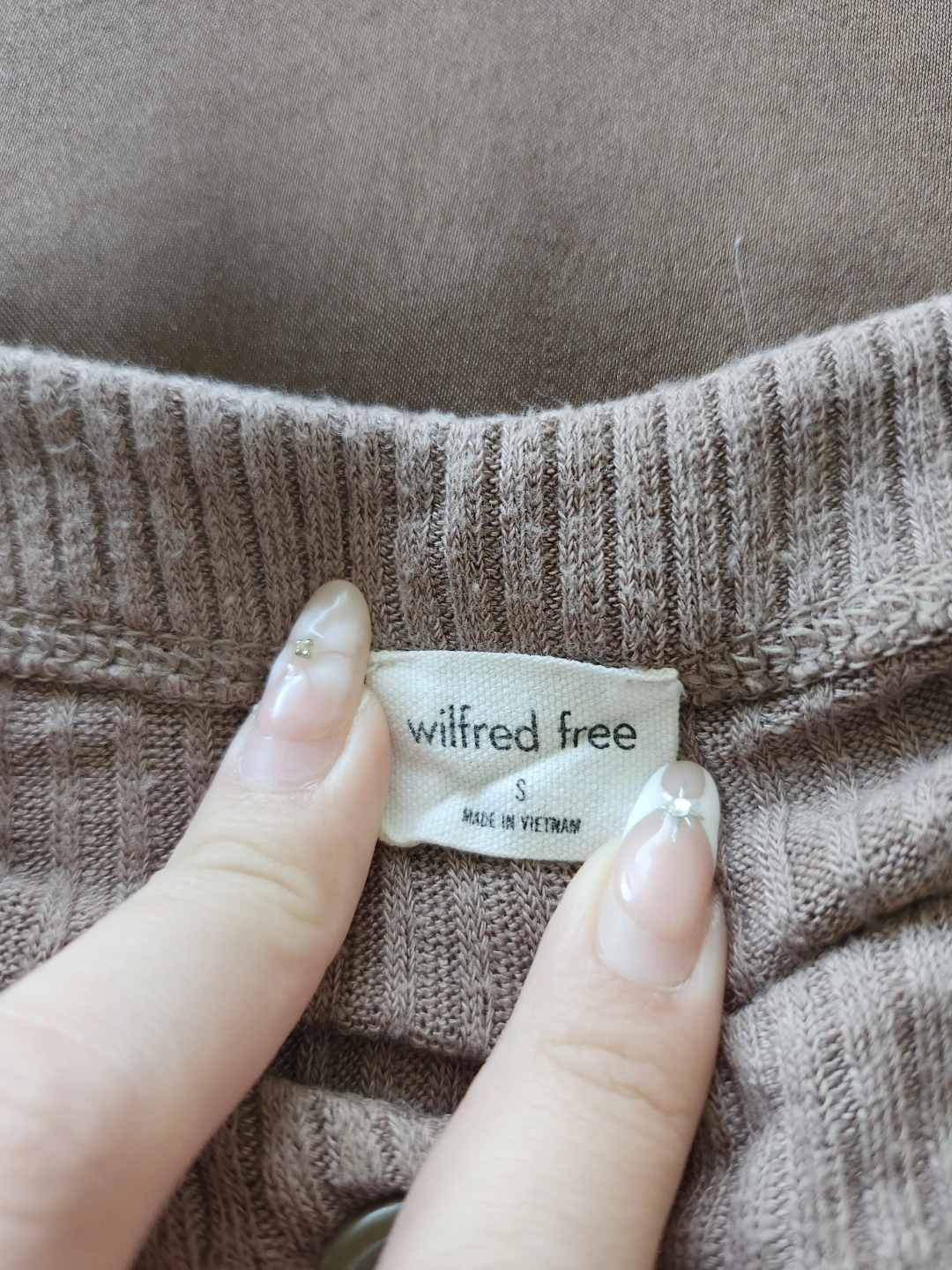 Wilfred Free Grey Ribbed Cardigan Size S - photo 2