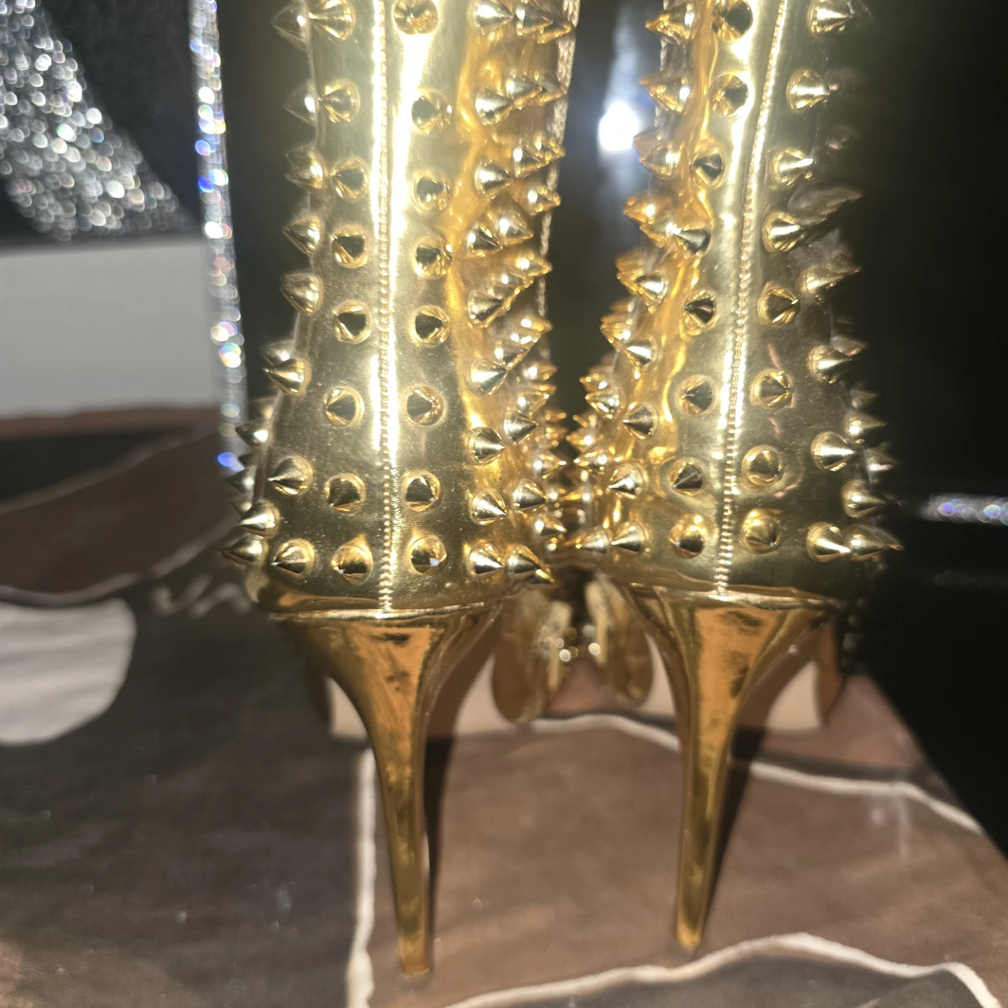 Gold Studded Ankle Boots - photo 3
