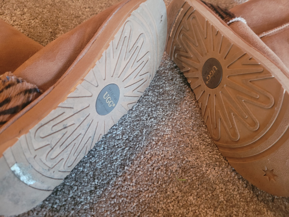UGG Sheepskin Boots with Tiger Print Accent - photo 4