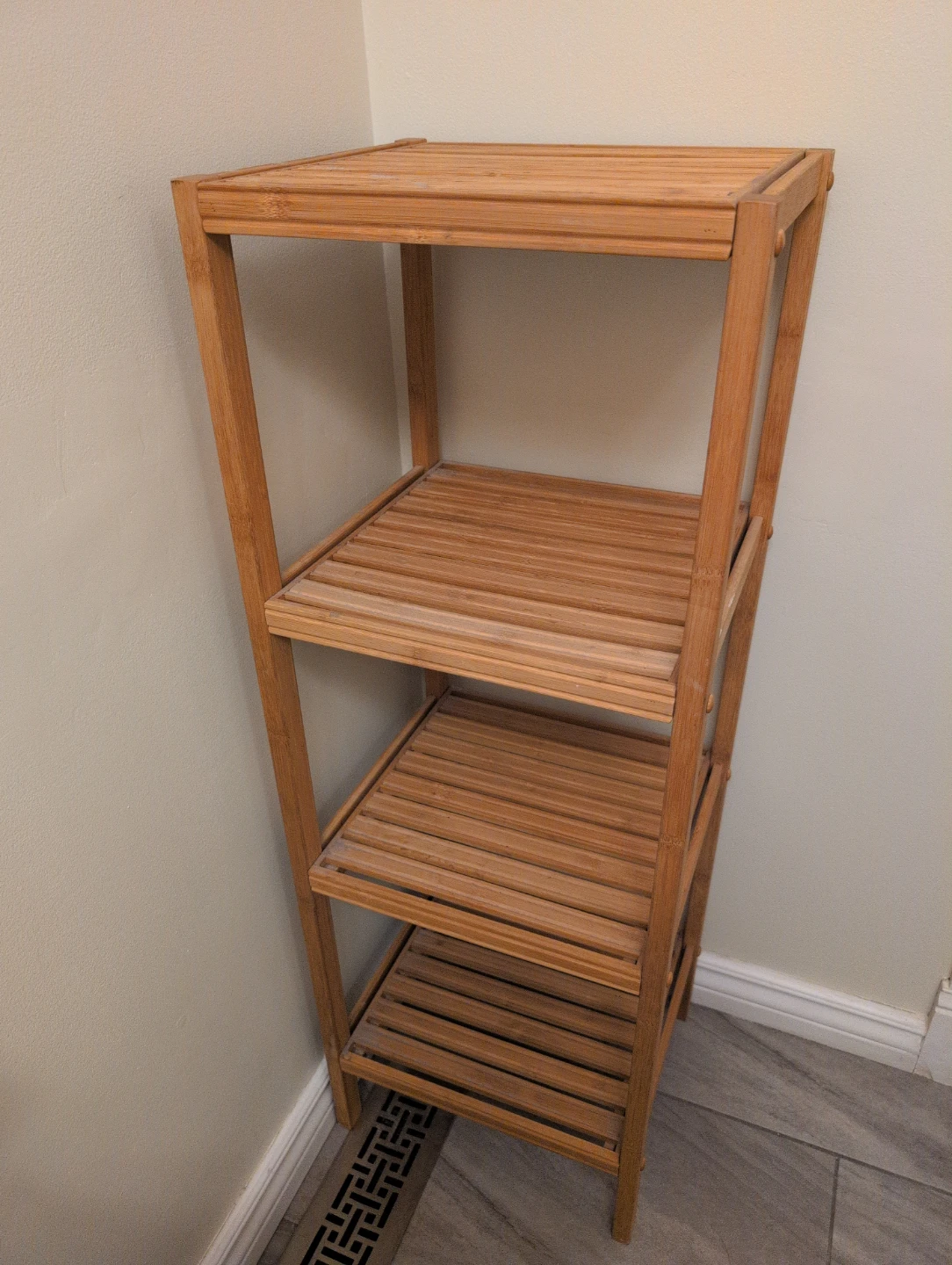Wooden 4-Tier Shelf Unit