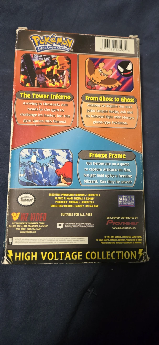 Pokemon Johto League Champions VHS - High Voltage Collection - photo 2