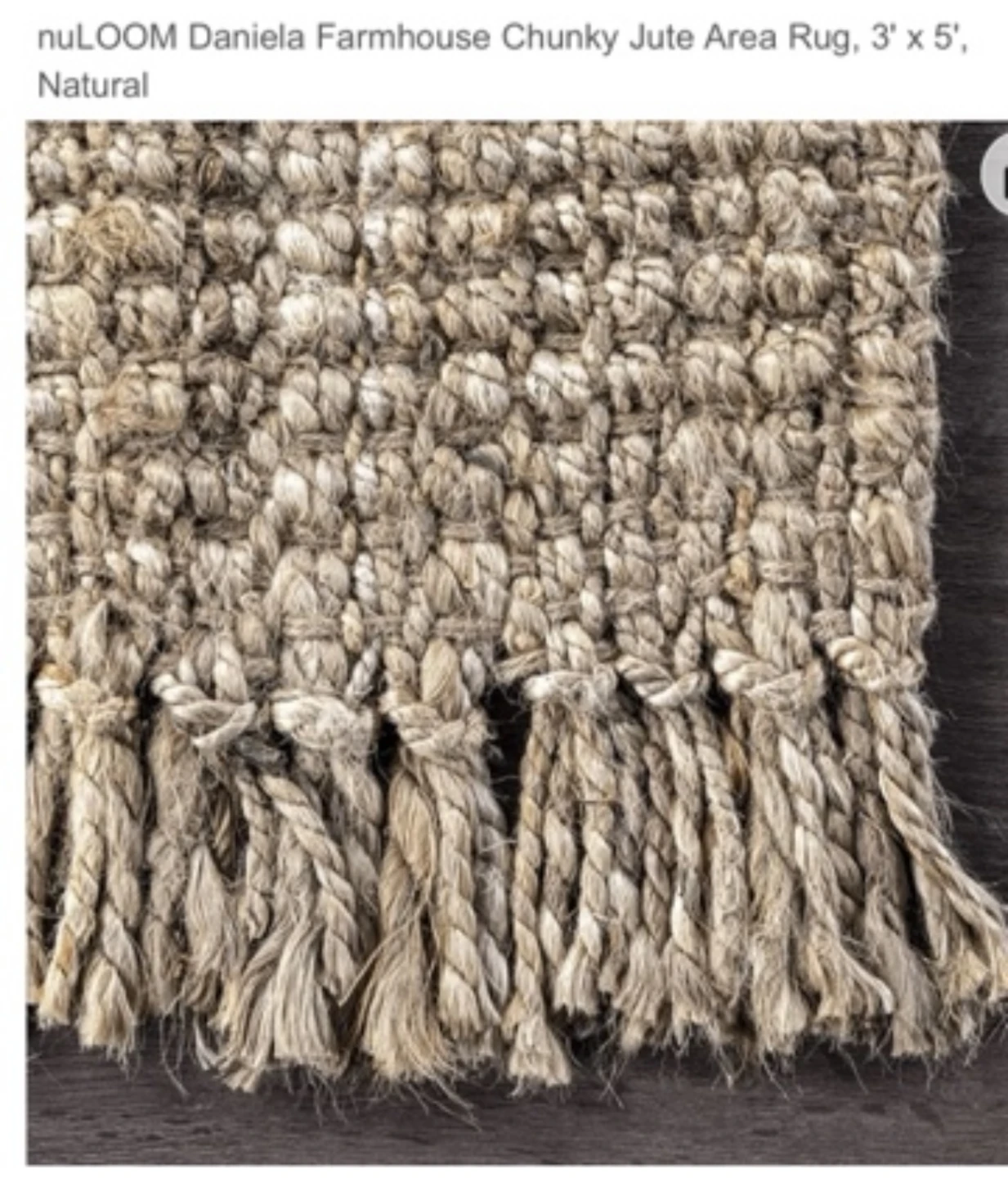 nuLOOM Daniela Farmhouse Chunky Jute Area Rug  🌱 - photo 5