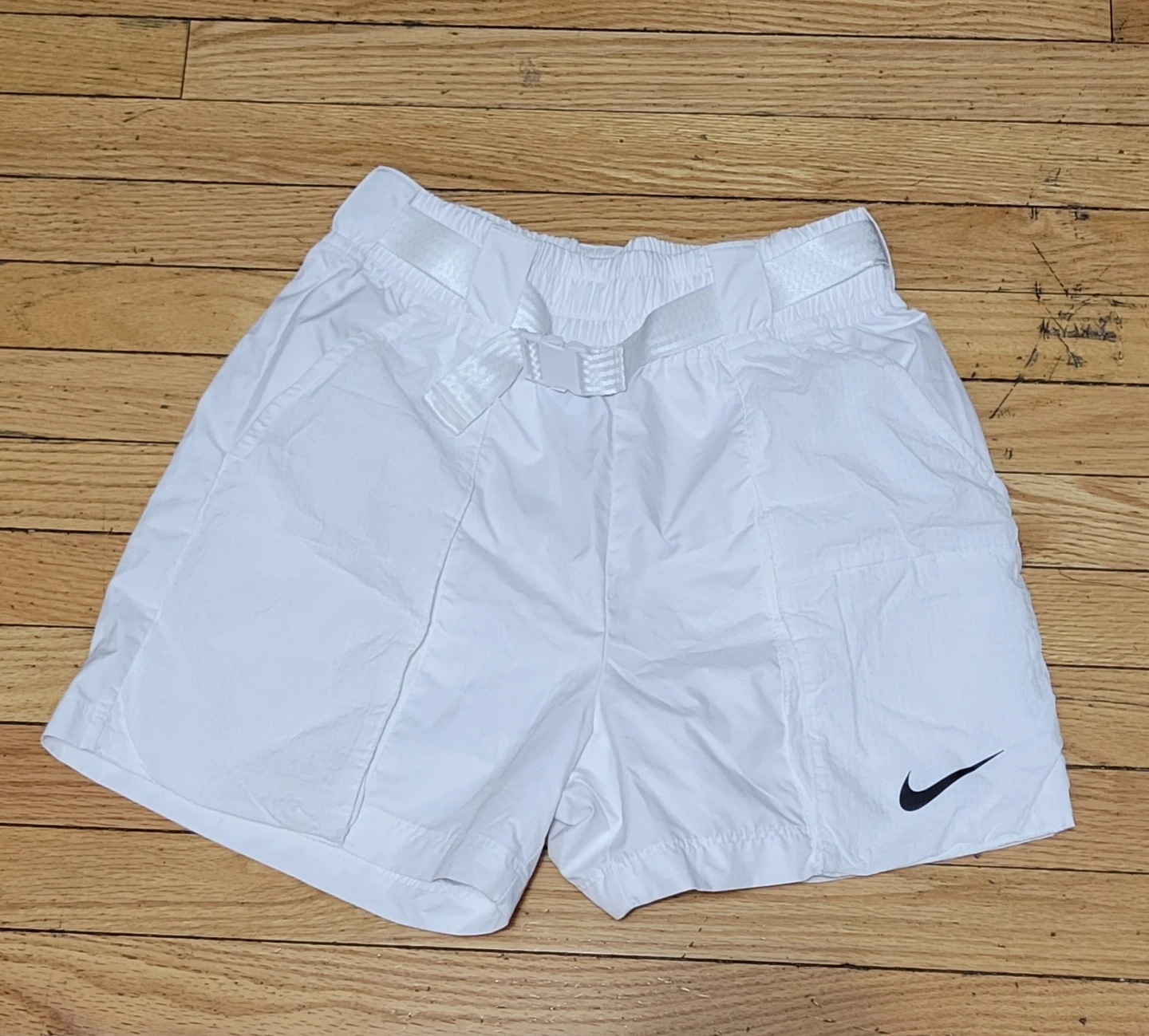 Nike White Athletic Shorts Size S