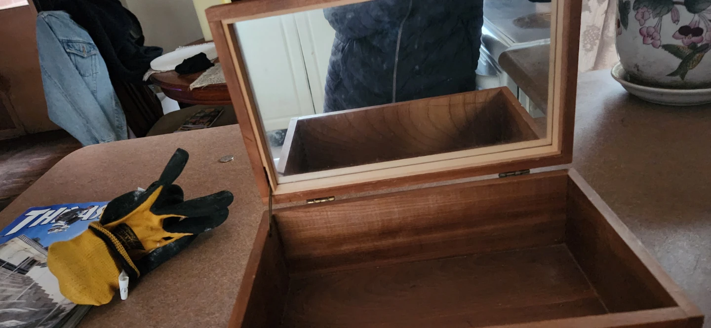 Wooden Trinket Box with Mirror🌱 - photo 4