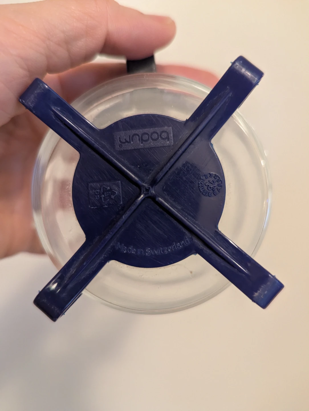 Bodum Glass Mug with Dark Blue Handle x2 - photo 2