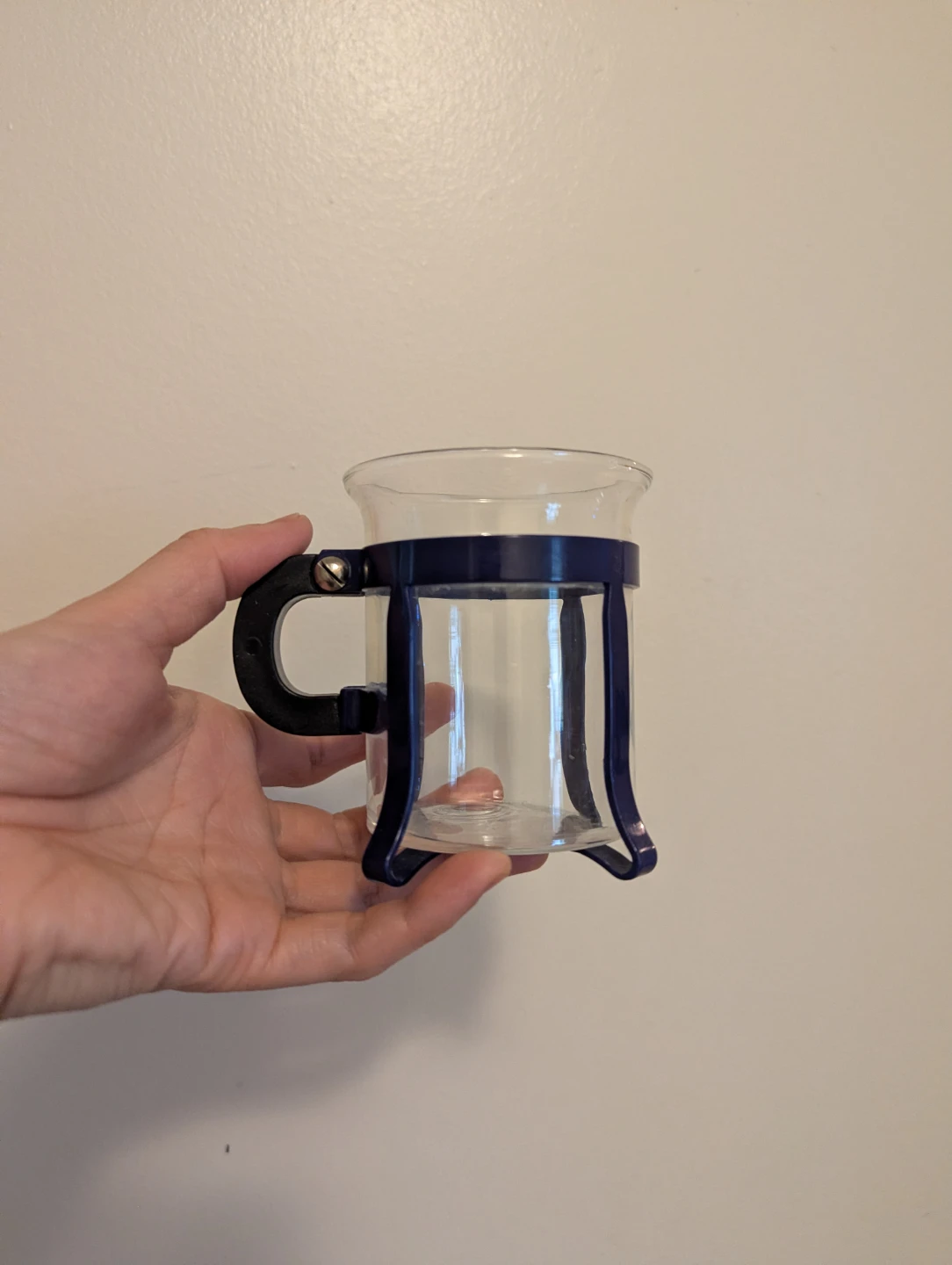 Bodum Glass Mug with Dark Blue Handle x2 - photo 3