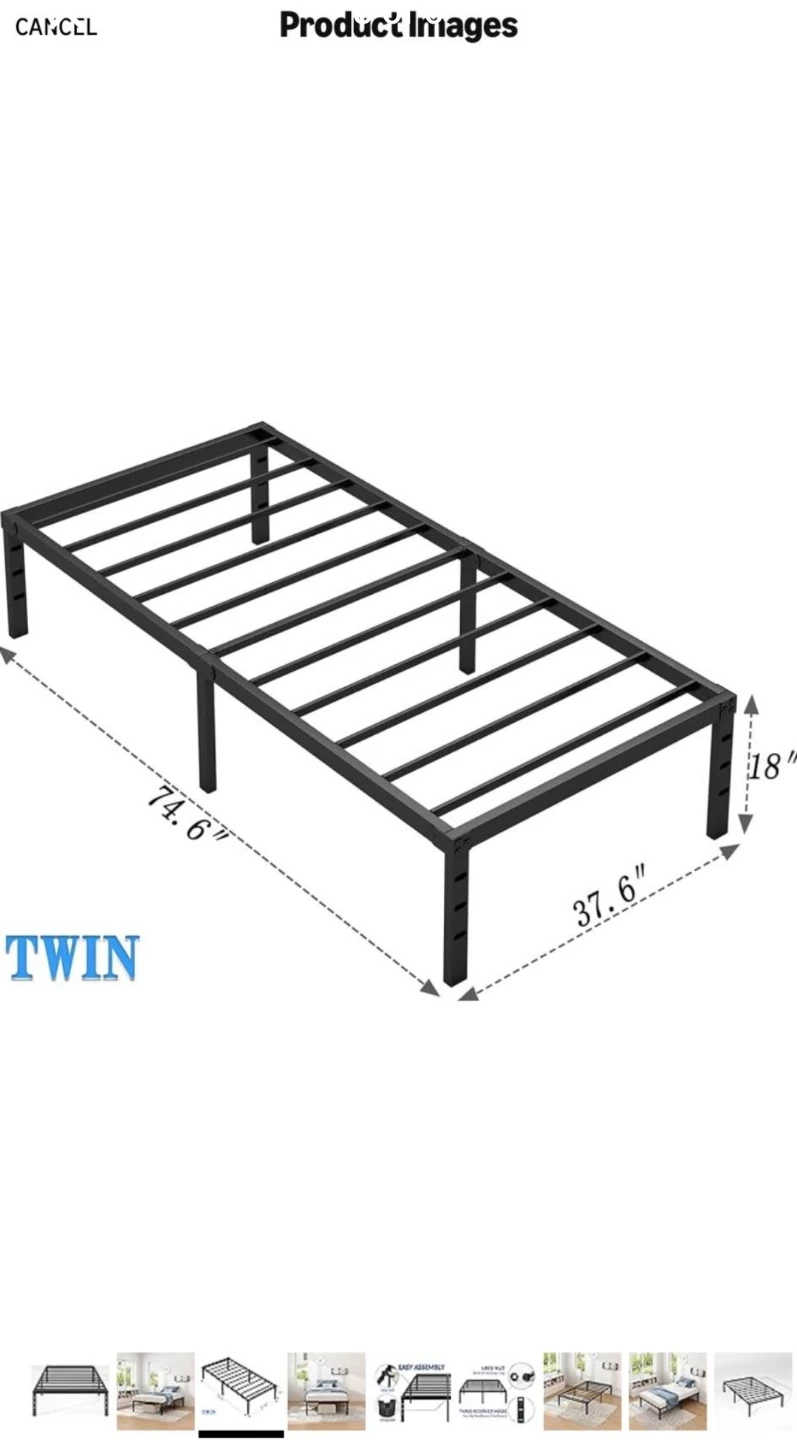 Twin Size Metal Bed Frame - photo 3
