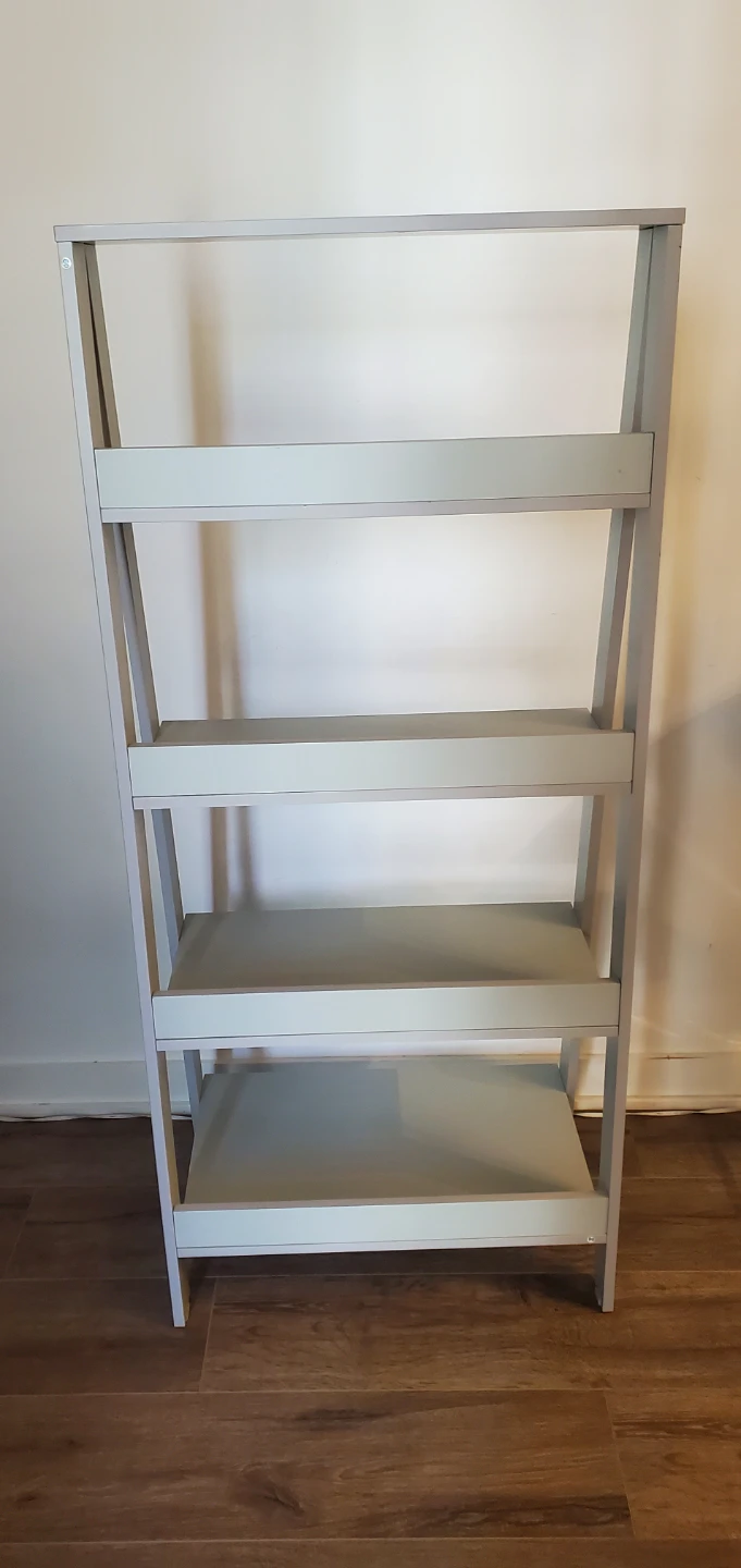 Solid wood grey shelving unit - photo 4