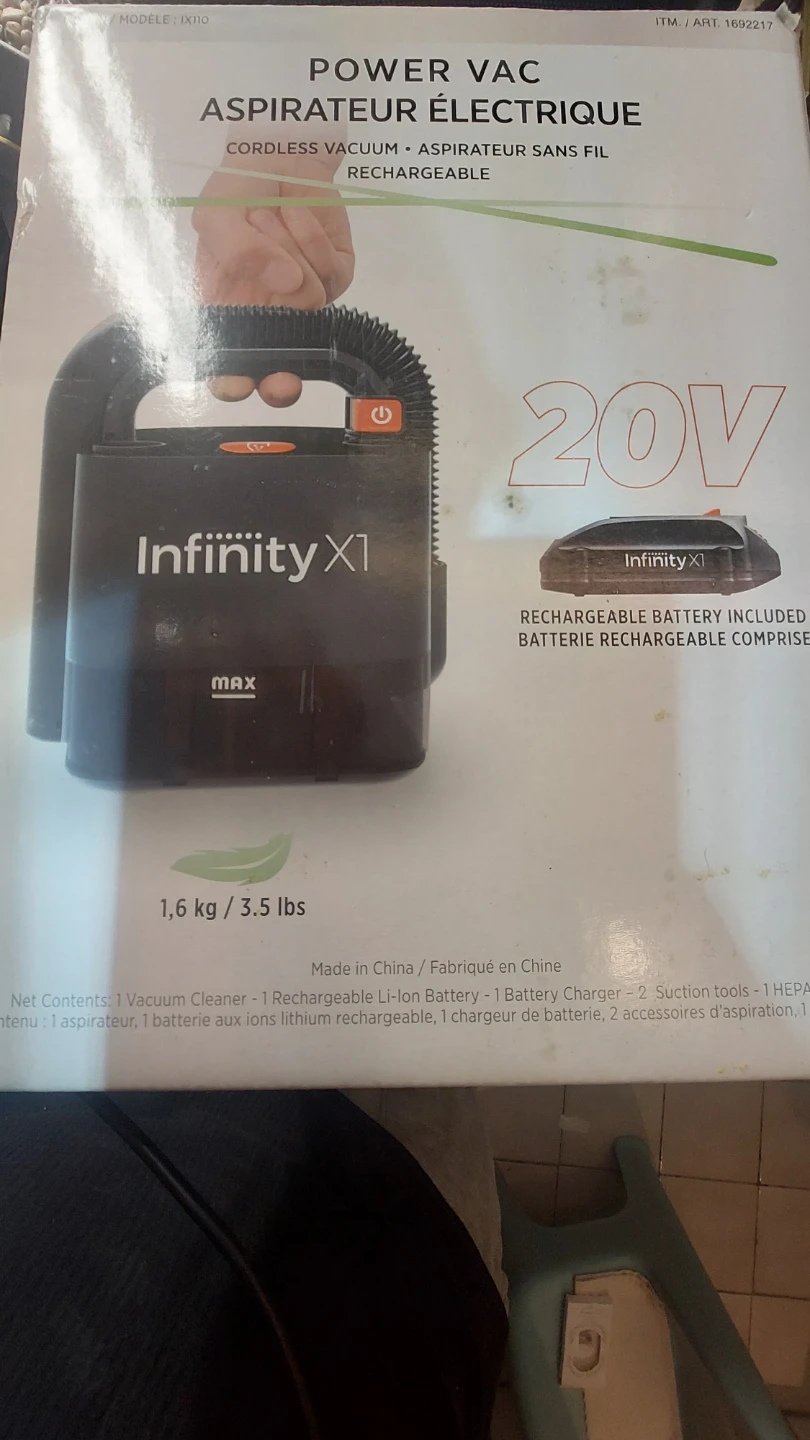 Infinity X1 Power Vac Cordless Electric Vacuum 20V - photo 2
