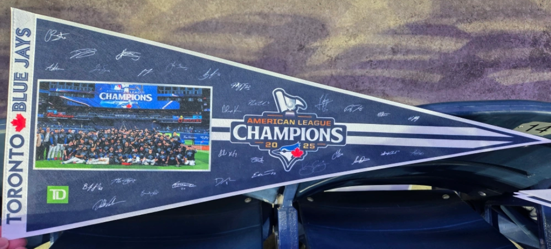 BLUE JAYS HOME OPENER AL CHAMPS PENNANT