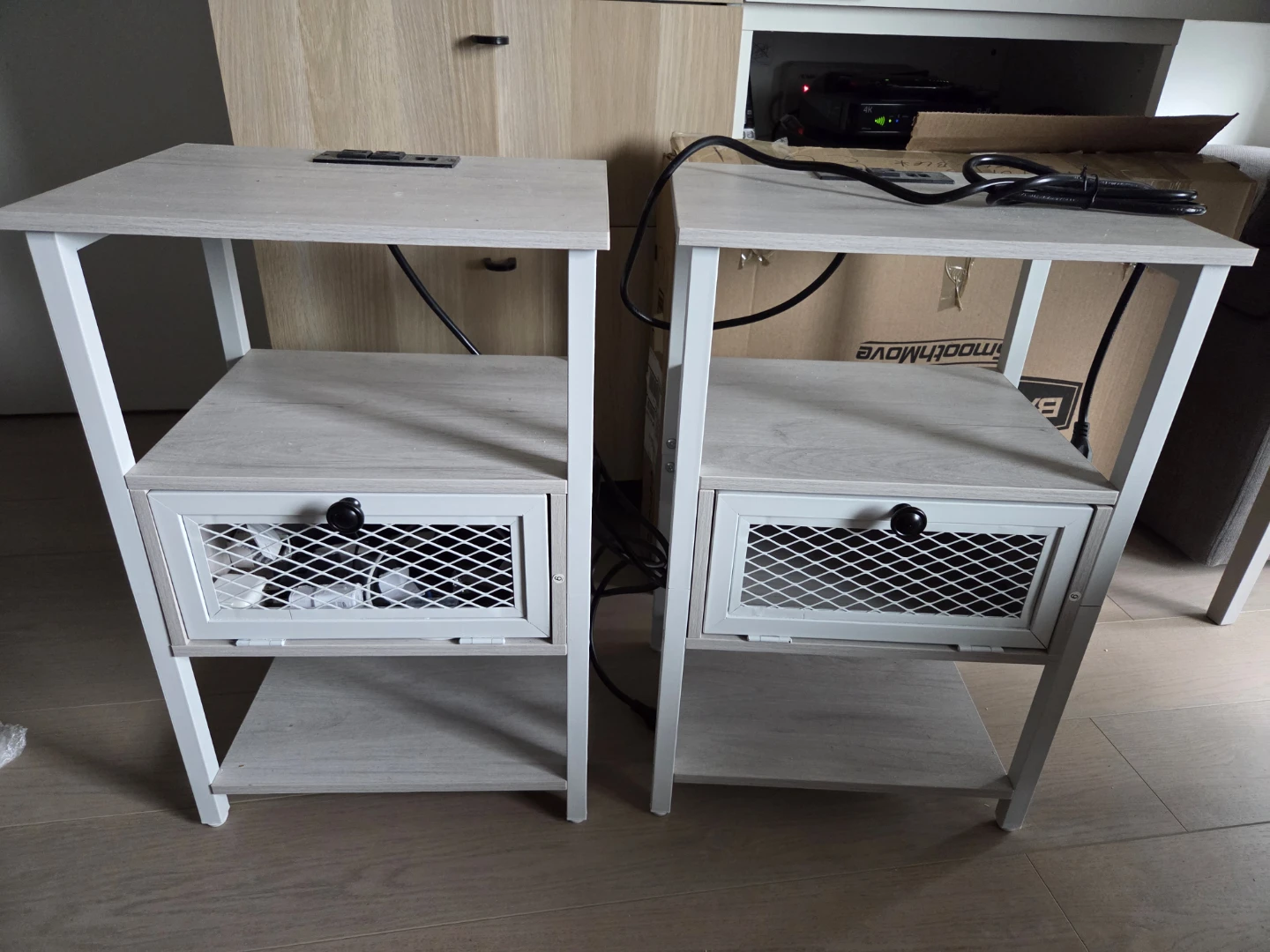 2 bedroom night stands with charging station