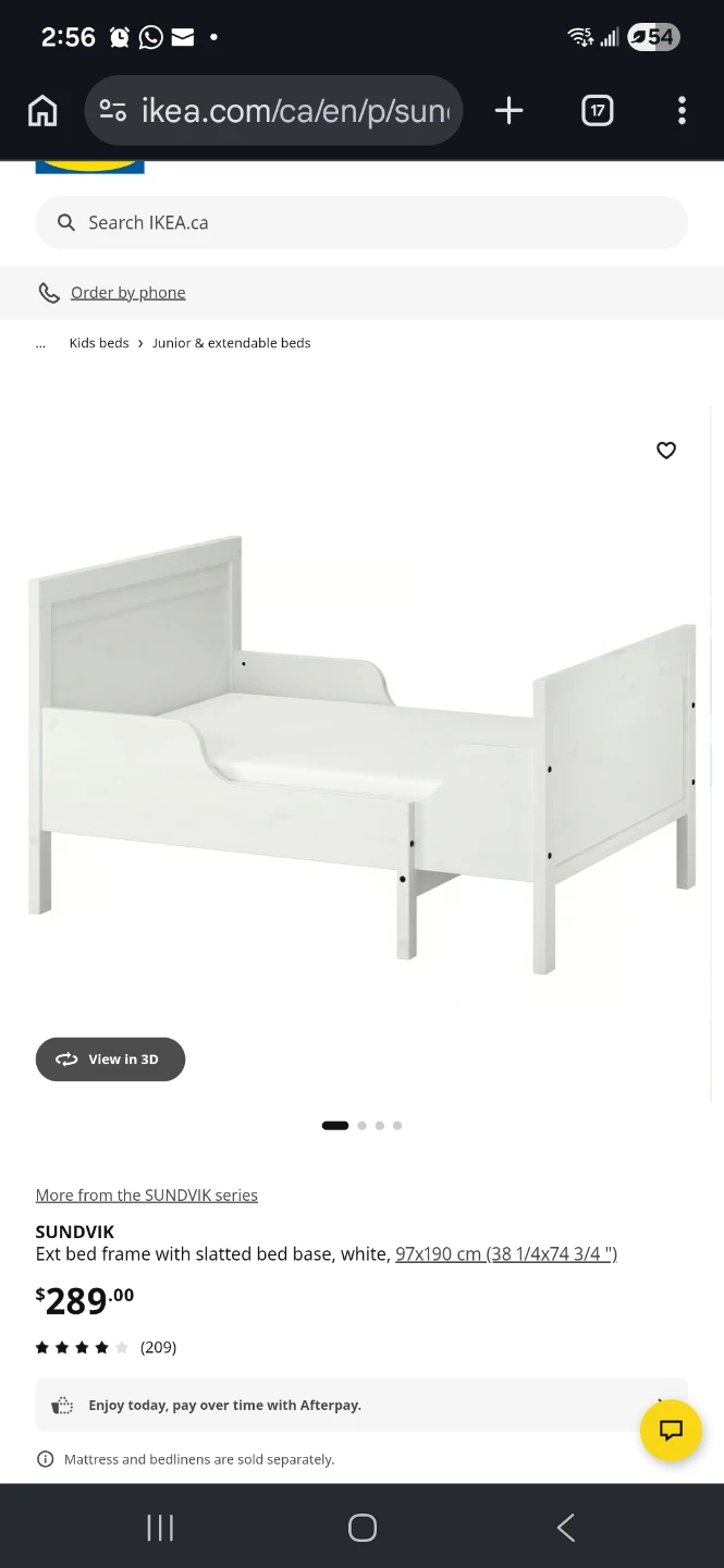 IKEA SUNDVIK Extendable Bed Frame - White - photo 2