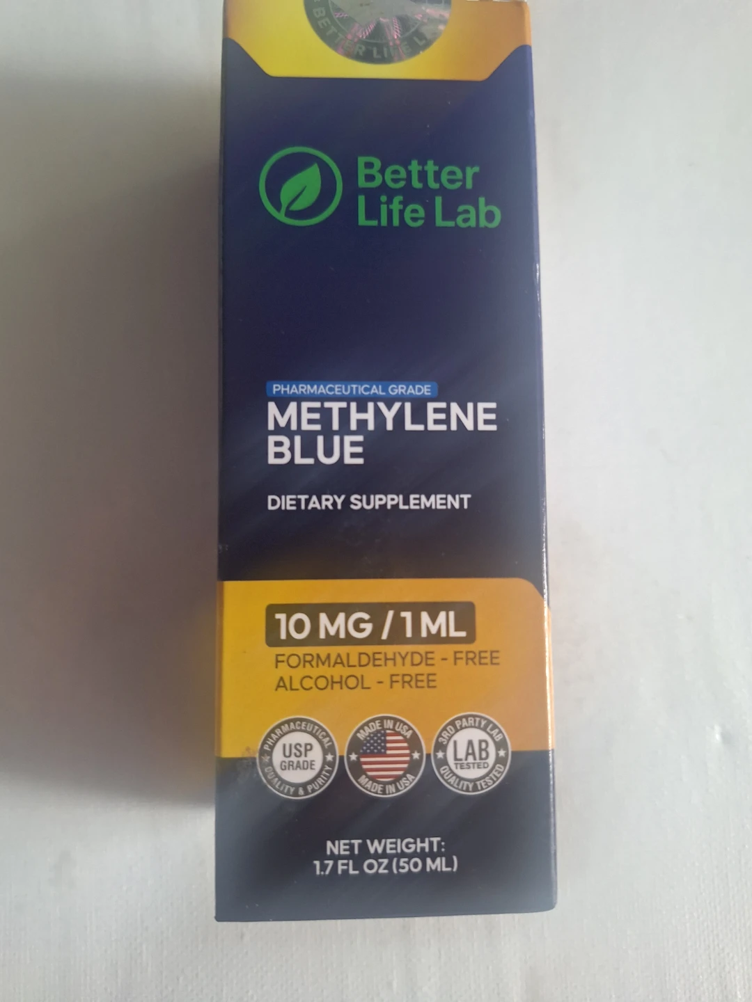 Pharmaceutical Grade 99.99% Methylene Blue with Dropper