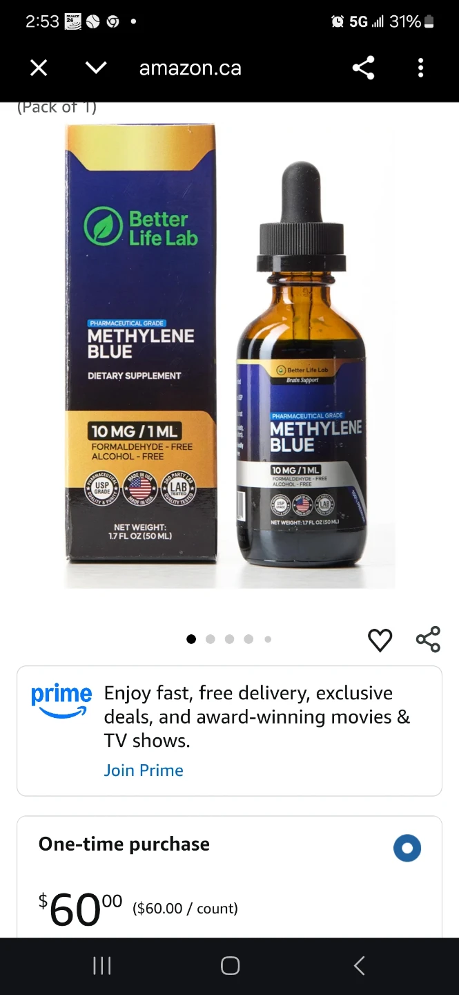 Pharmaceutical Grade 99.99% Methylene Blue with Dropper - photo 4
