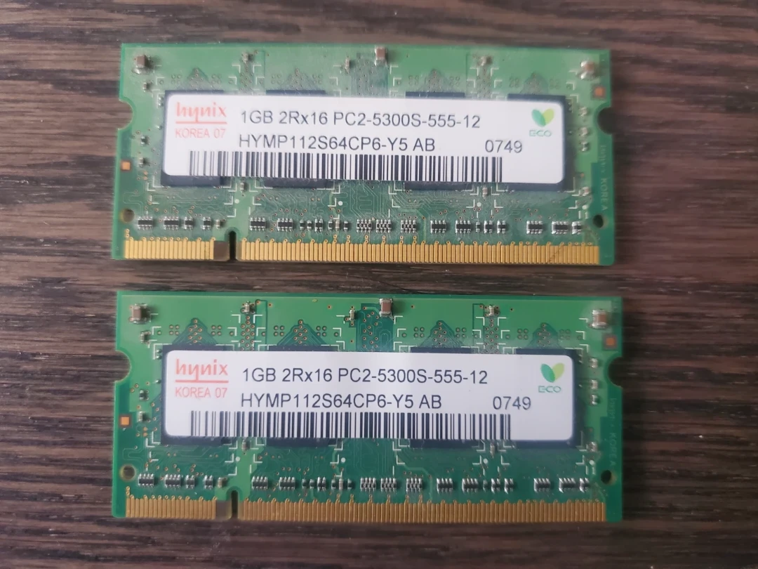 Hynix 2GB (2x1GB) DDR2 SODIMM Laptop RAM Modules