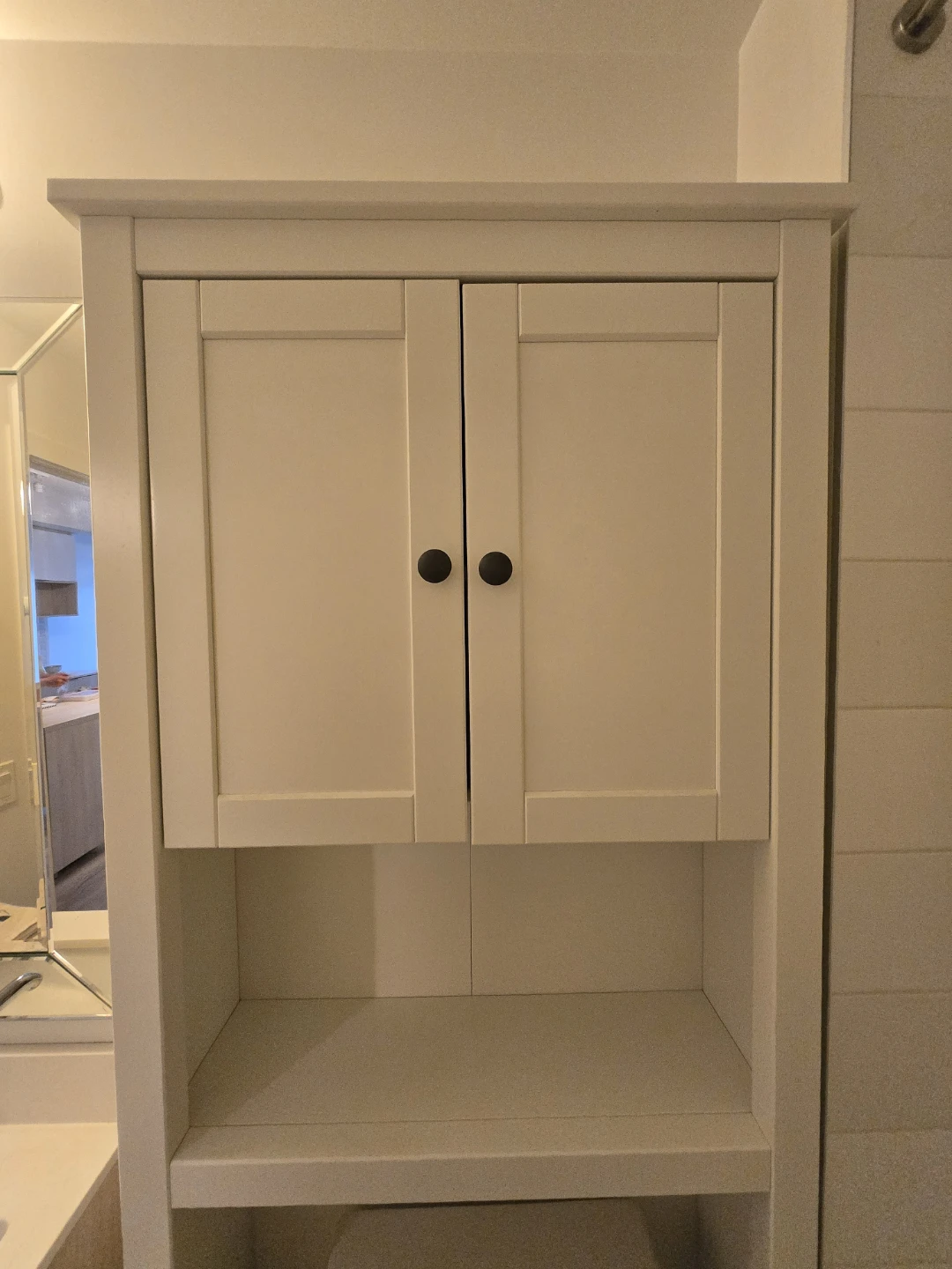 White Bathroom Storage Cabinet - photo 3