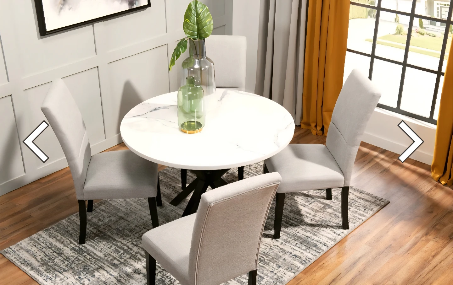 Round Dining Table Set with 4 Chairs - photo 3