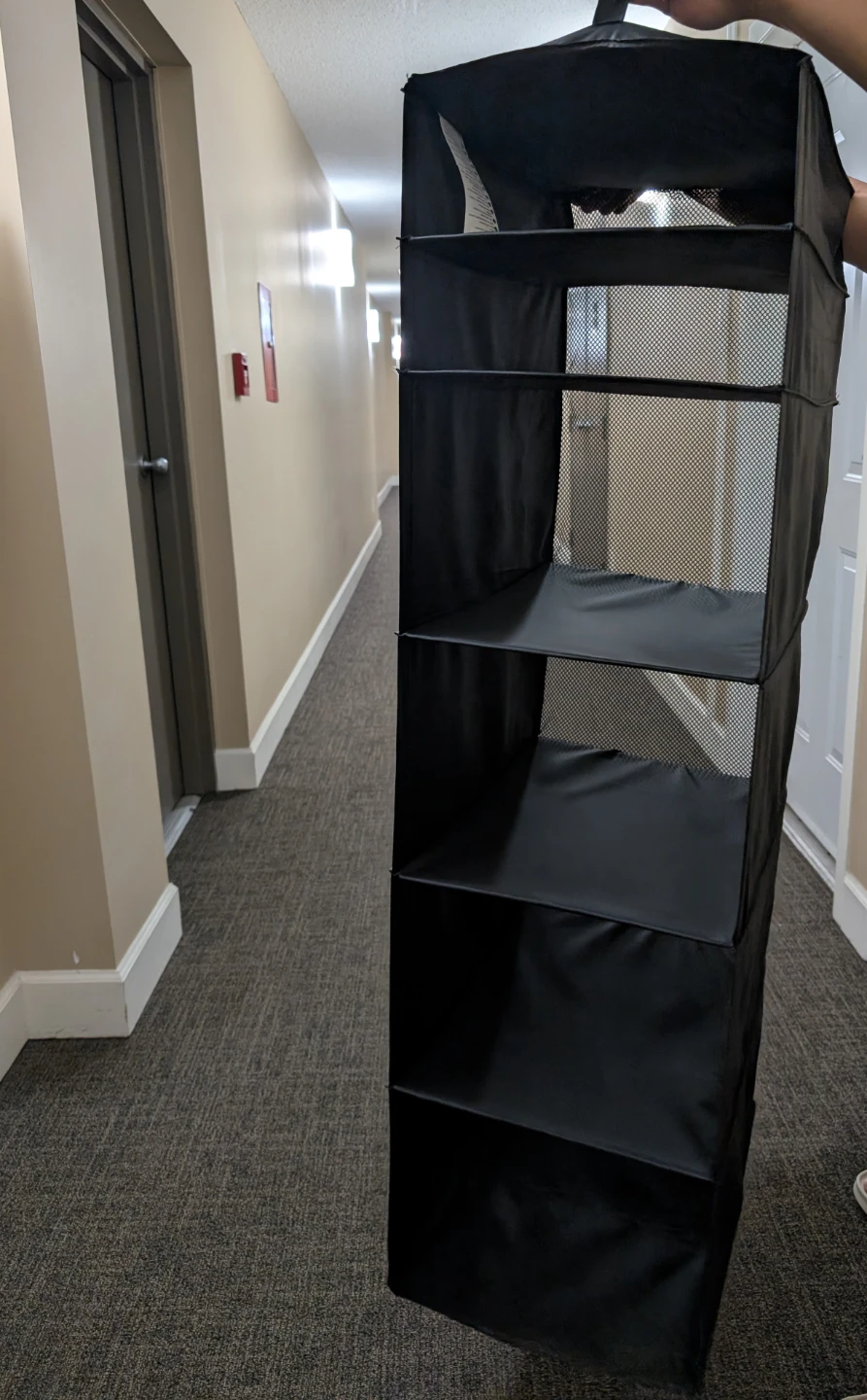 Black hanging closet organizer with 6 shelves - photo 2