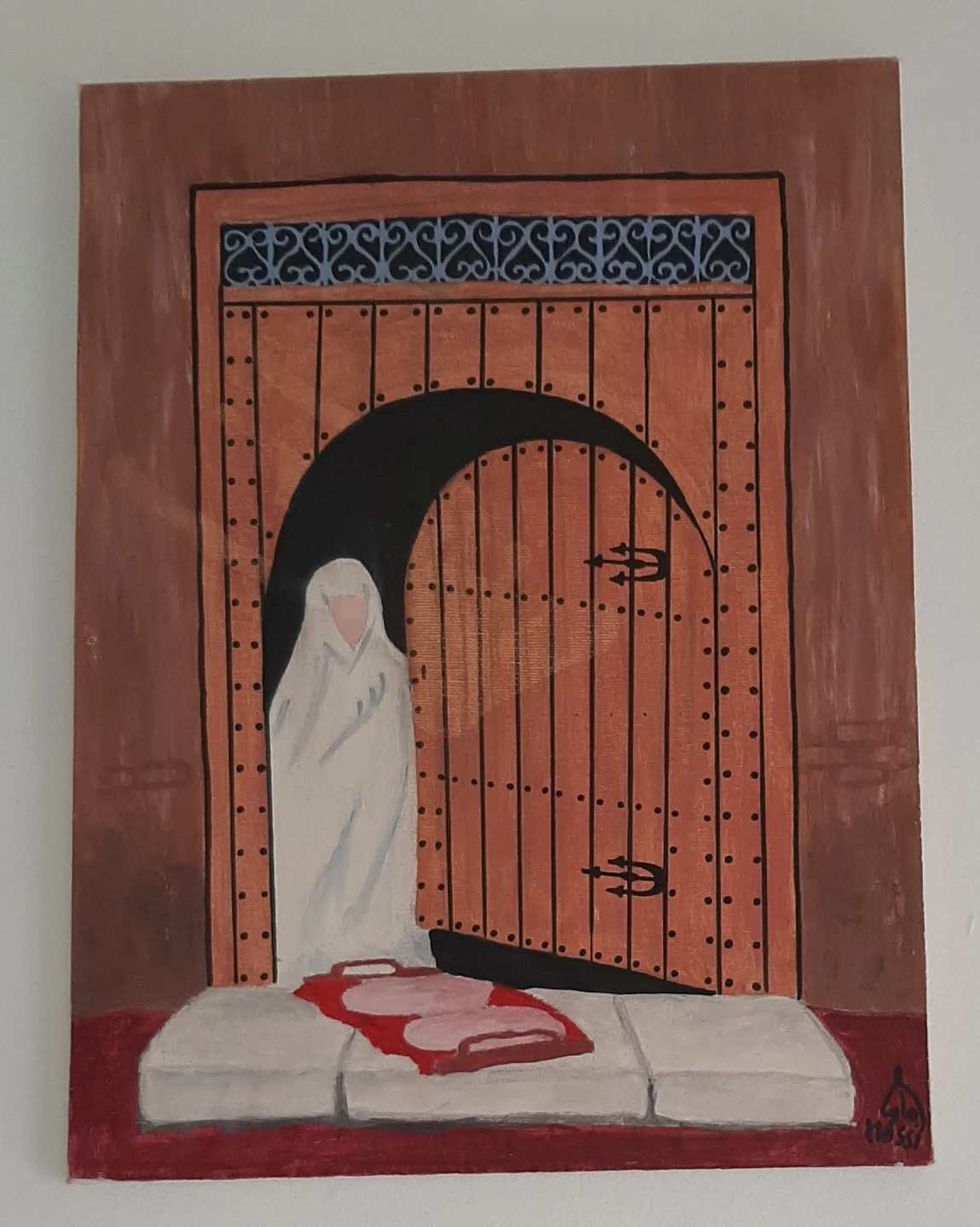Original Painting - Woman at the Doorway