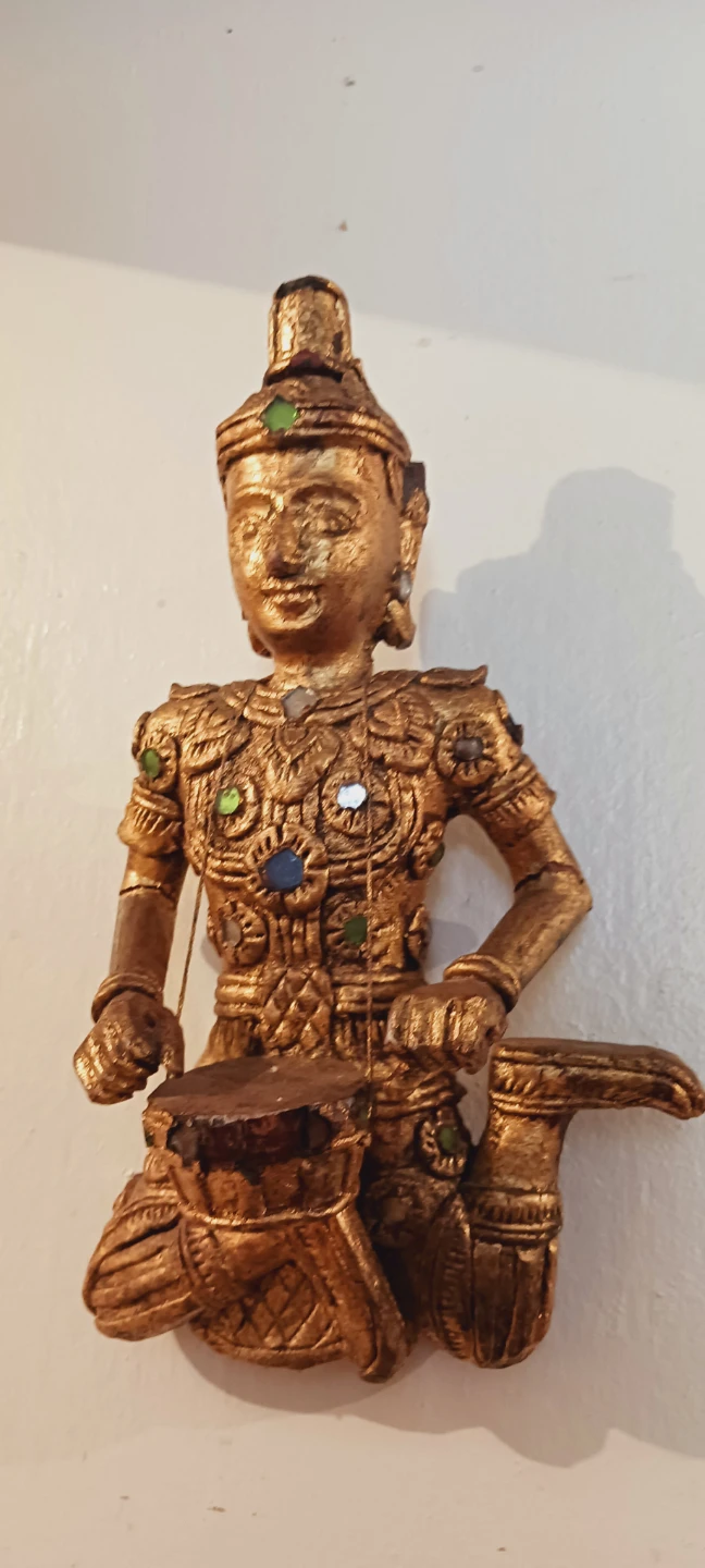 AsianThai Angel Budhha Musician Drummer Wall Decor
