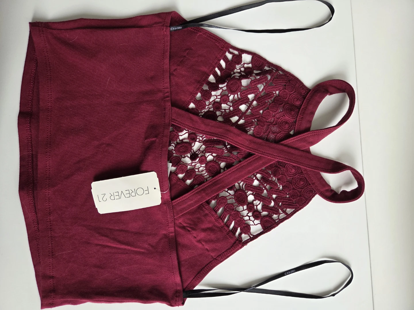 Girl Cropped Halter Top with Lace Detail - photo 4