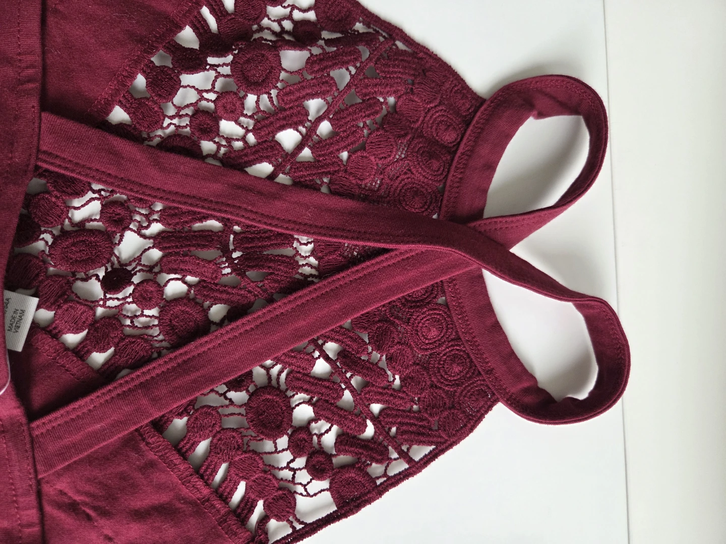 Girl Cropped Halter Top with Lace Detail - photo 5