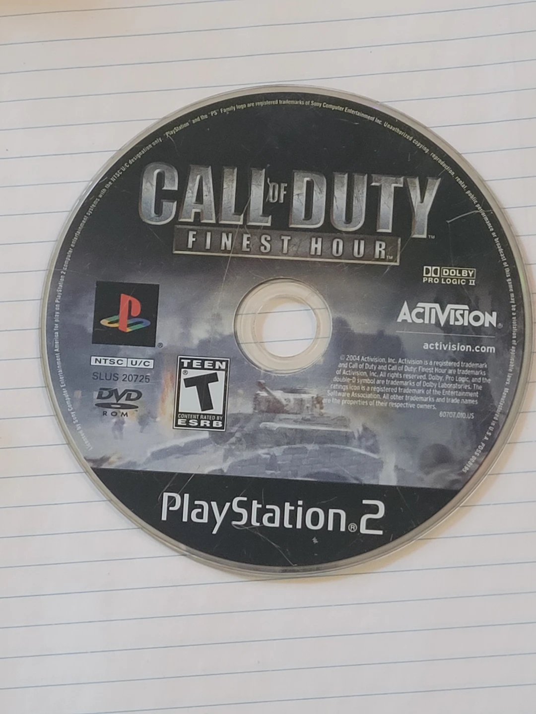 🌱Call of Duty: Finest Hour - PlayStation 2
