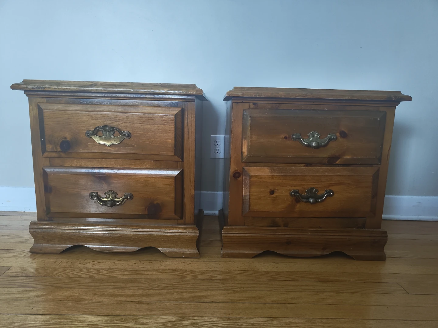 Pair of Wooden Nightstands