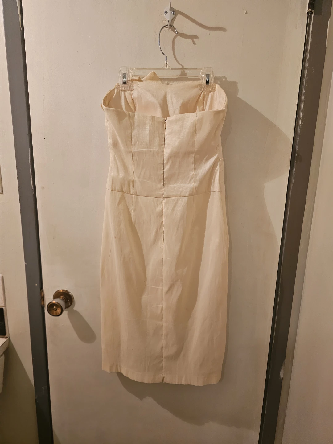 Romeo & Juliet Couture Cream Strapless Tiered Dress Size M - photo 2
