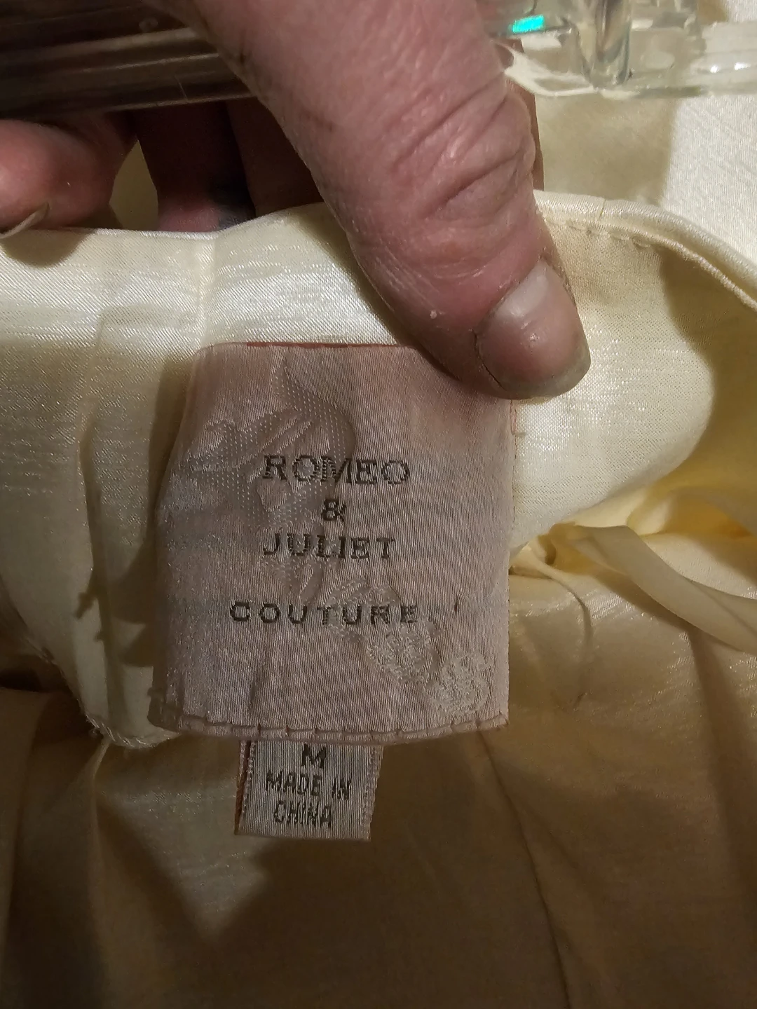 Romeo & Juliet Couture Cream Strapless Tiered Dress Size M - photo 3