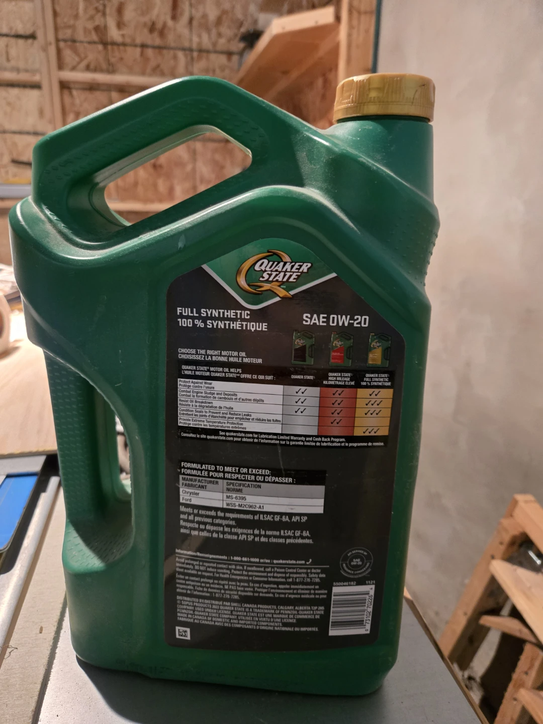 Quaker State Full Synthetic 100% SAE 0W-20 Motor Oil 1.32 GAL - photo 2