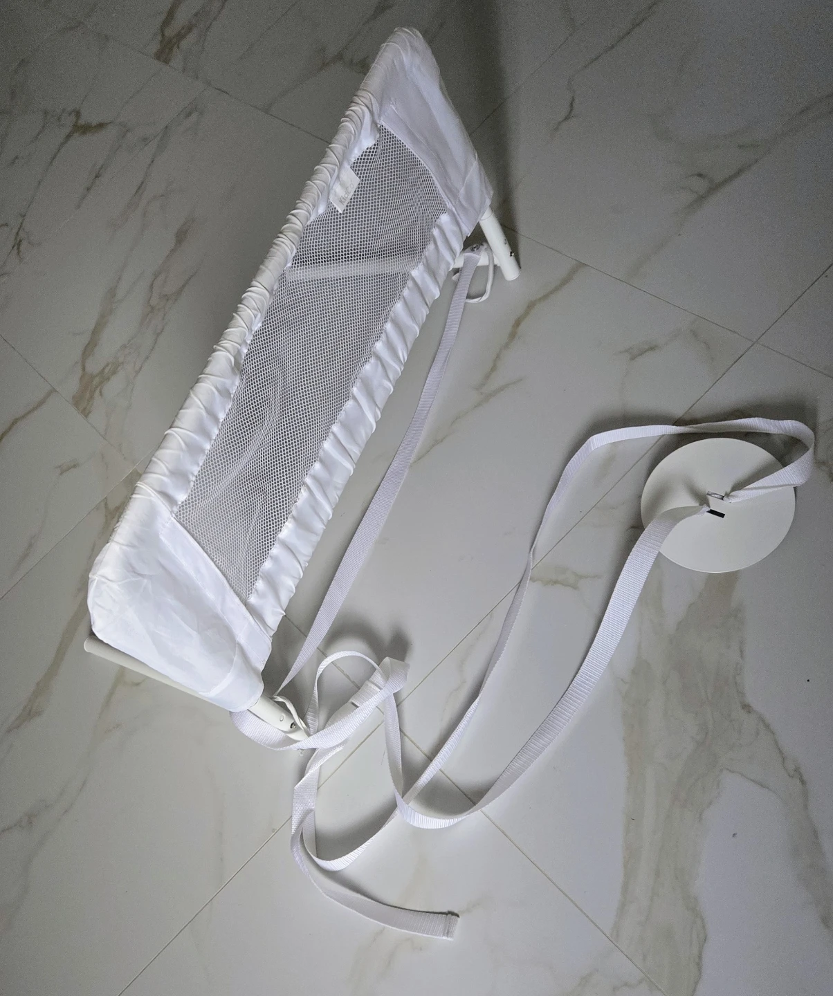 White Mesh Toddler Bed Rail Guard - 70 cm