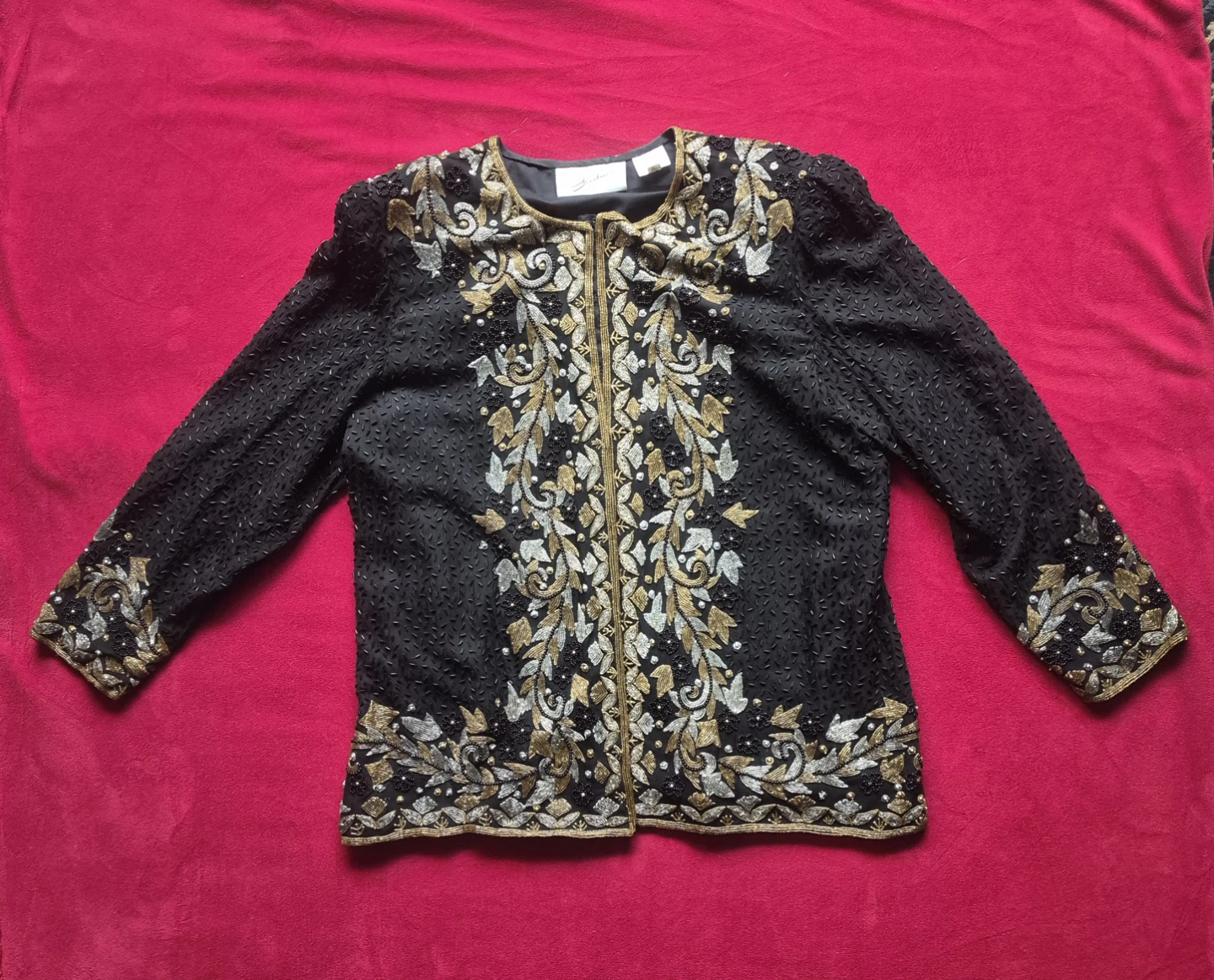 Michel Antoni Studio Black Beaded Embellished Jacket
