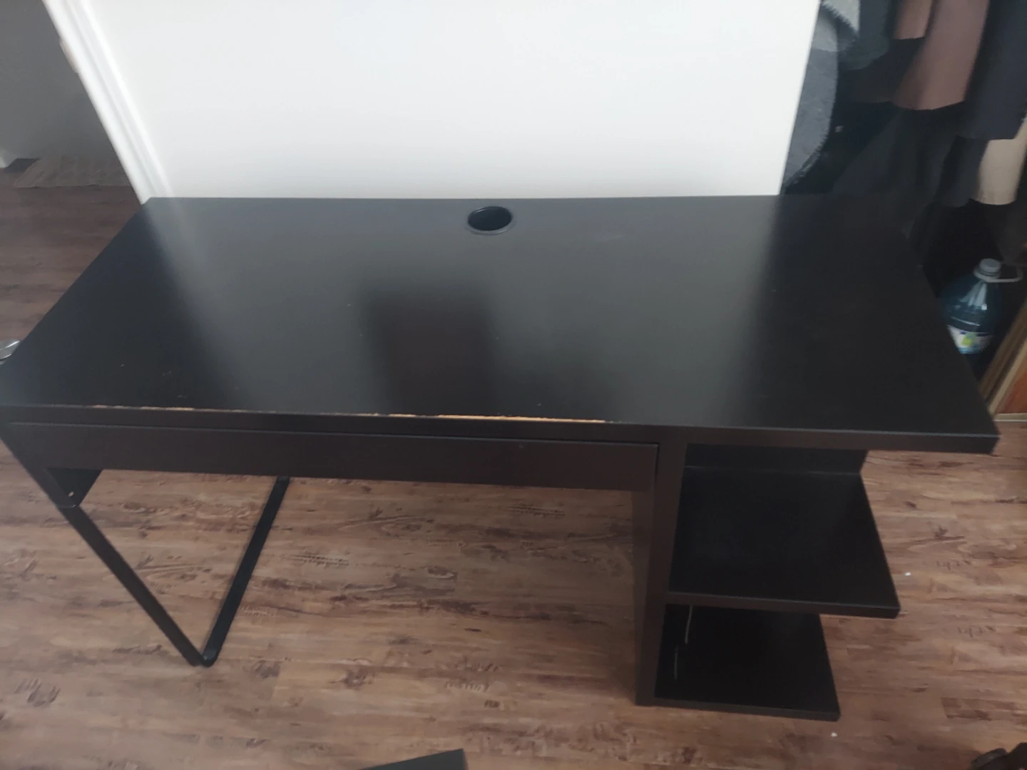Dark Brown Desk with Shelving - photo 2