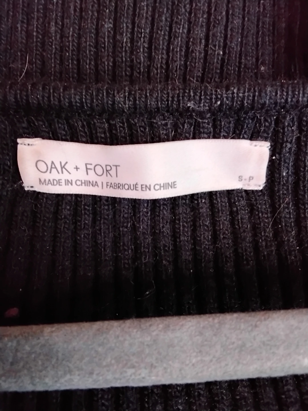 Oak + Fort Black Ribbed Square Neck Sweater - photo 2