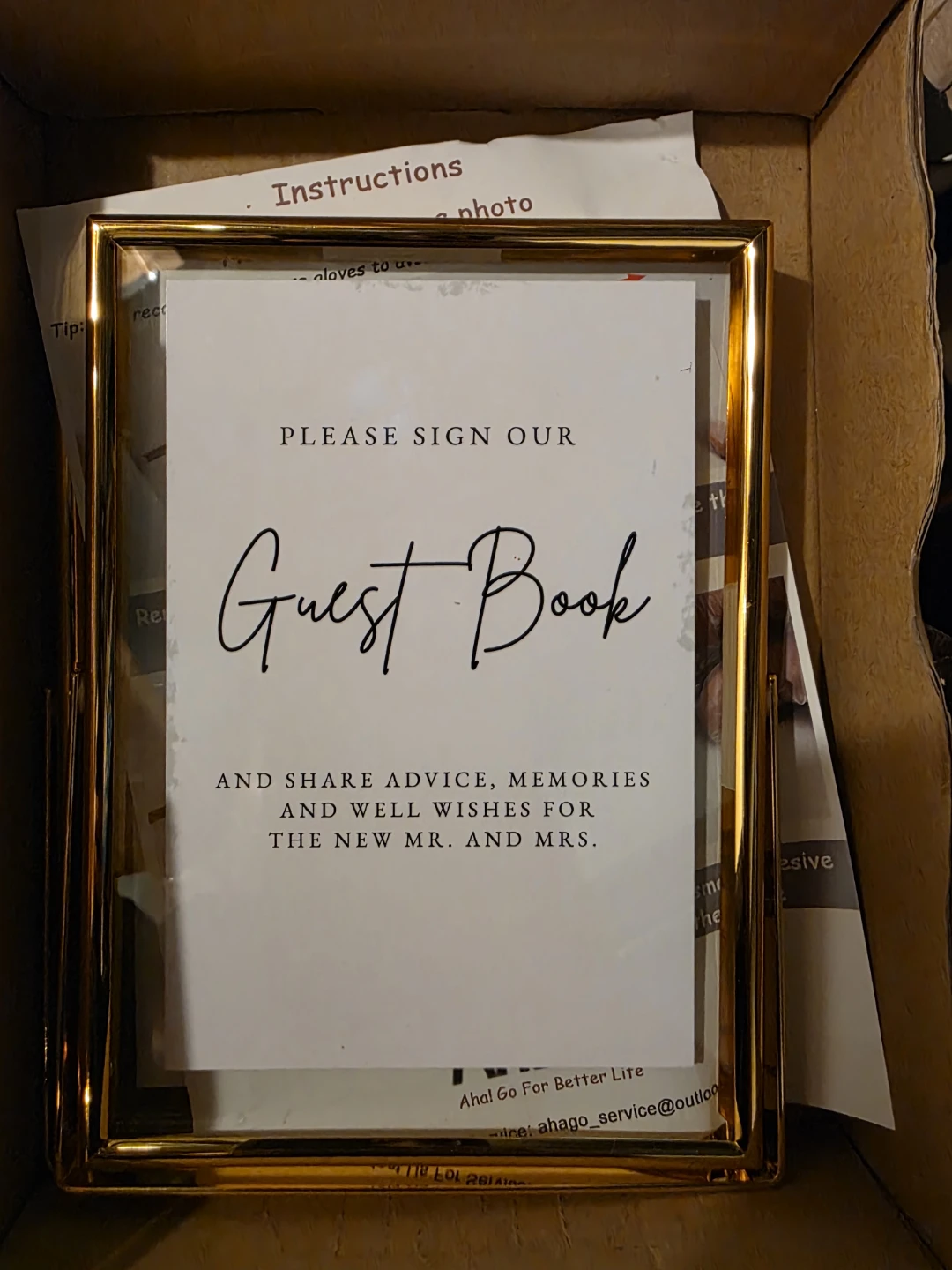 Gold Metal Frame with Event Signs - photo 2
