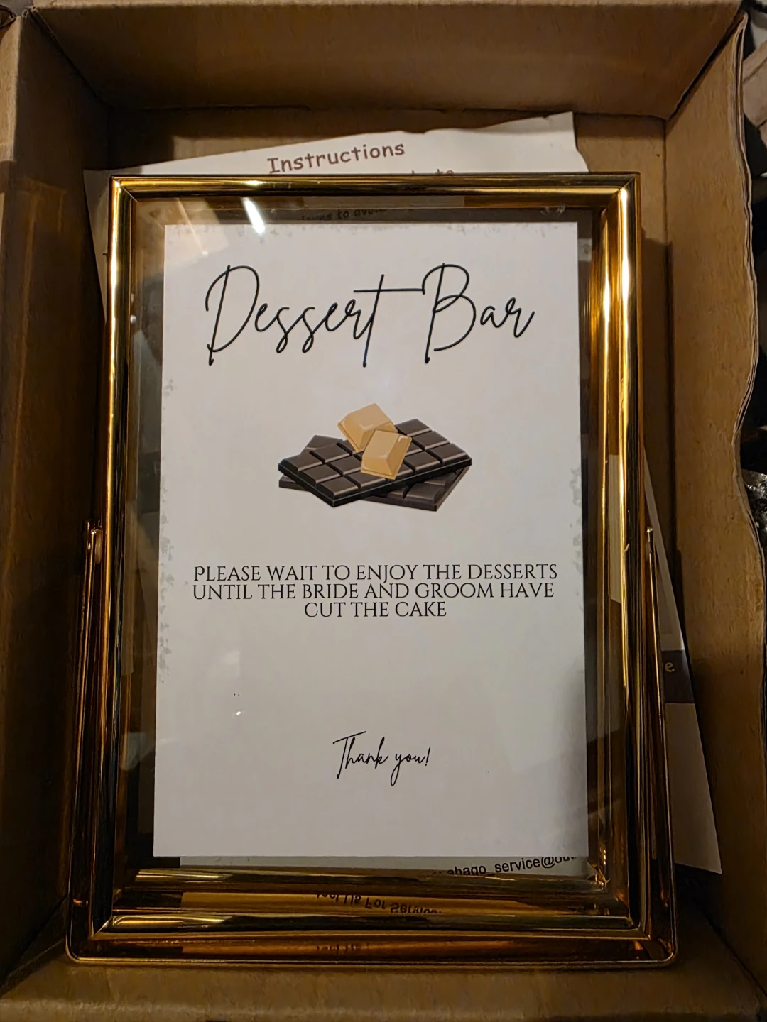 Gold Metal Frame with Event Signs - photo 3