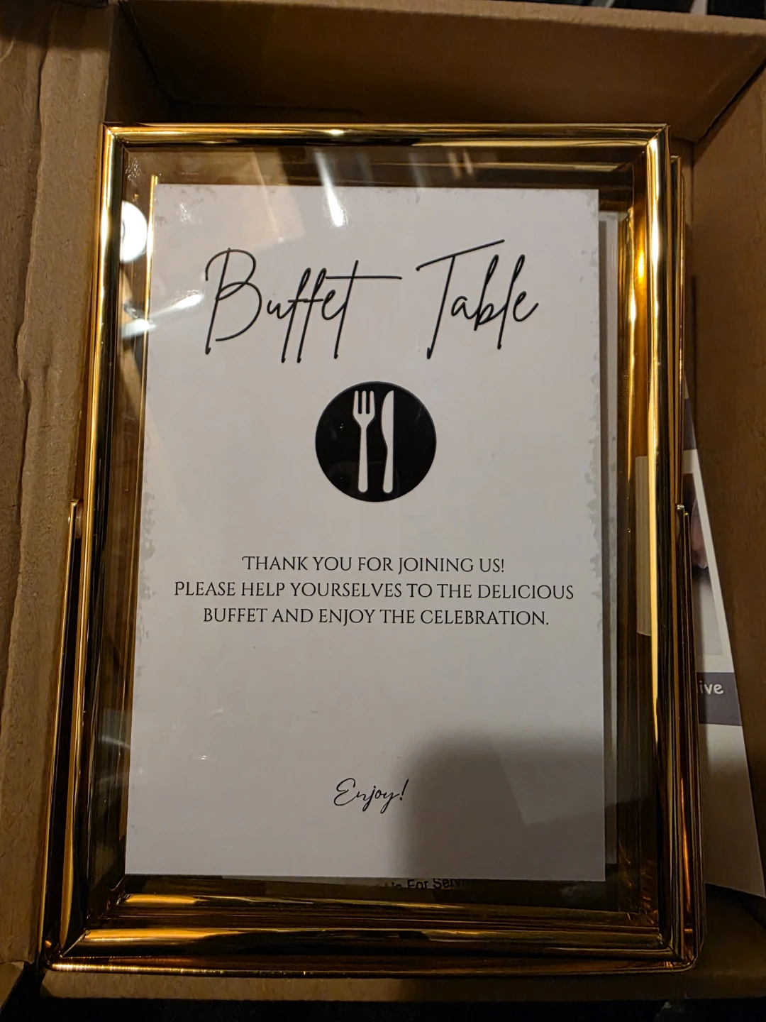 Gold Metal Frame with Event Signs - photo 4