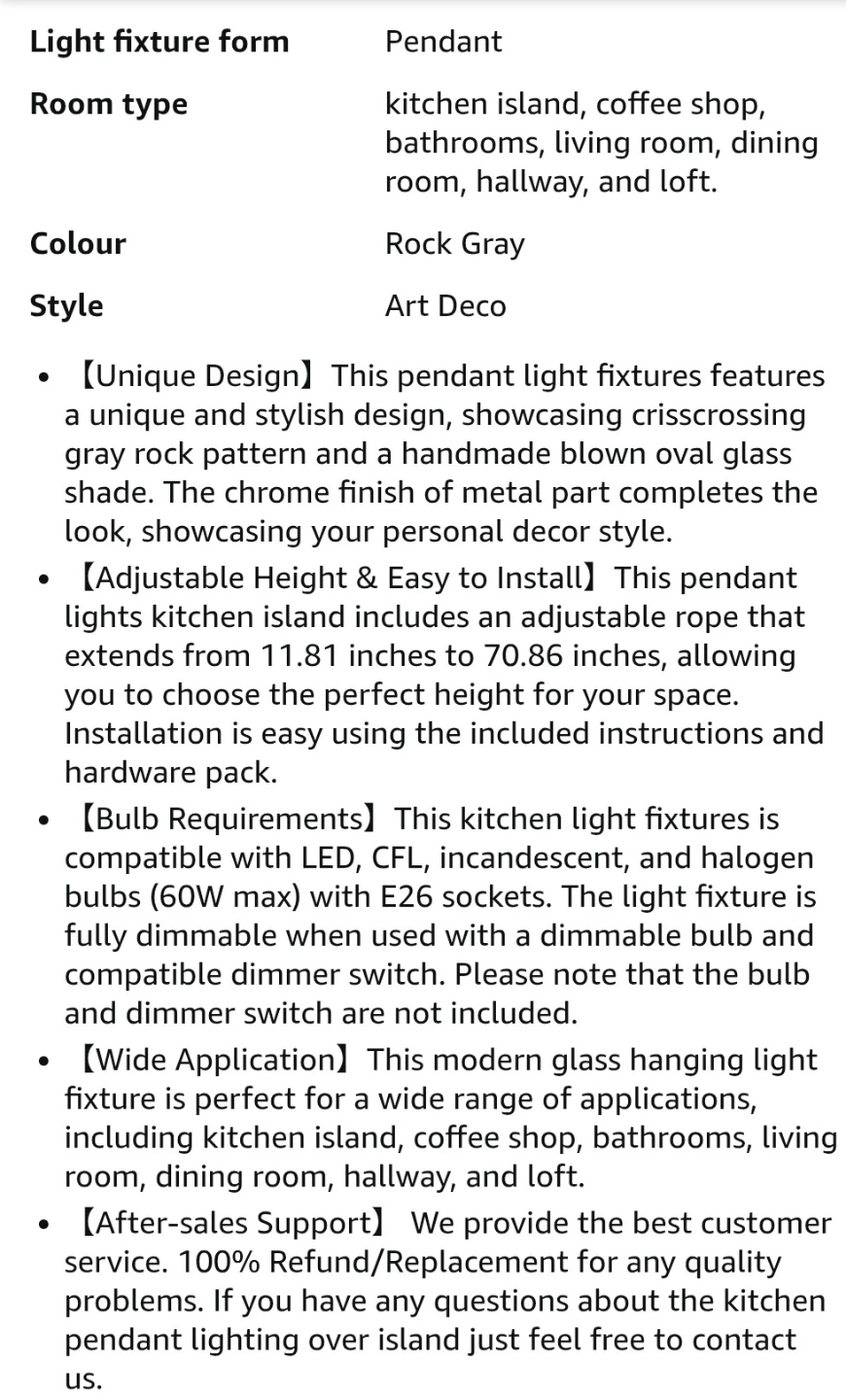 LBSQJ Pendant Light Fixtures (2 Pack) - photo 5