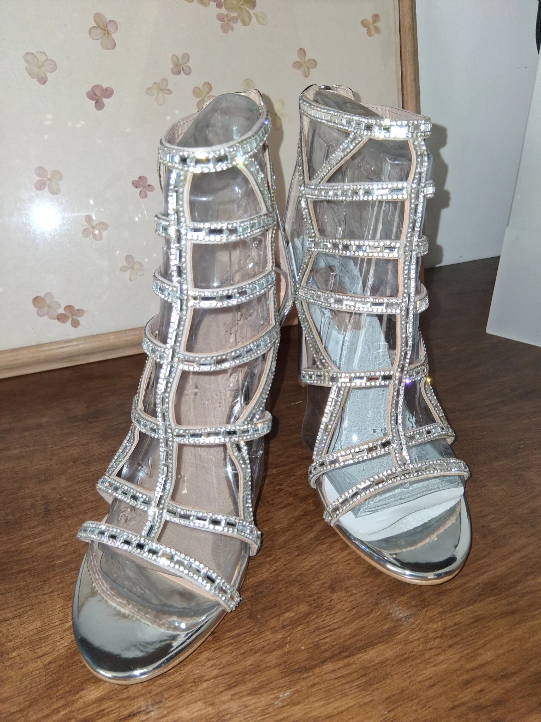 Silver color Sandal High heels 7 1/2 - photo 2