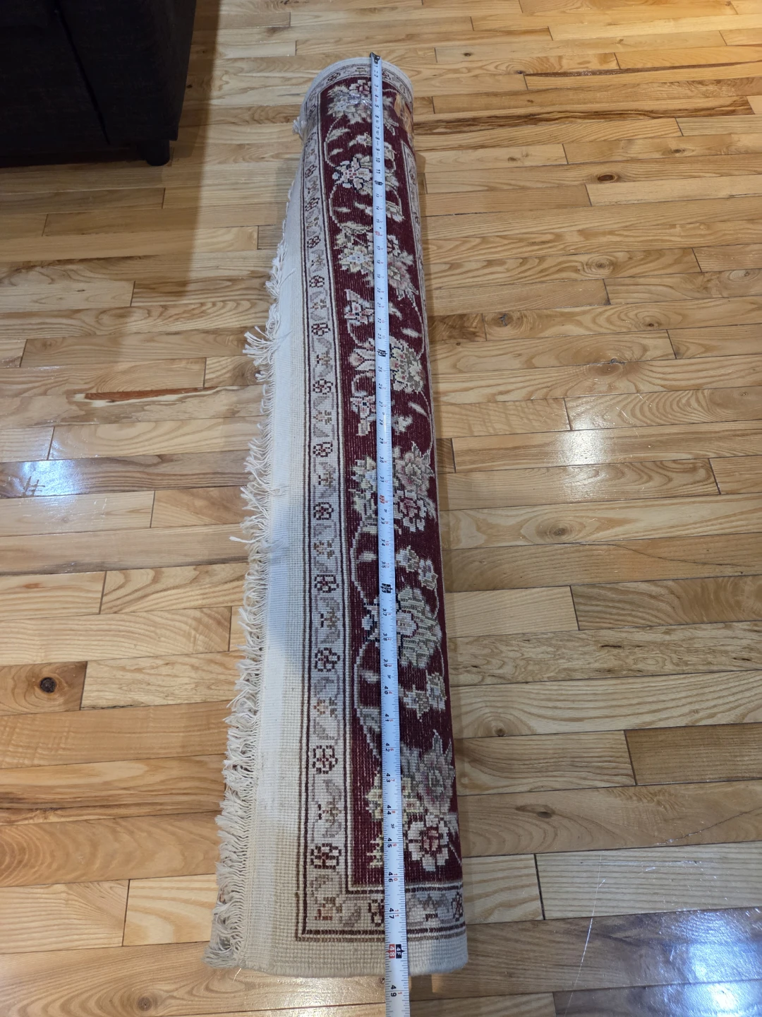 Persian Style Area Rug - Cream and Burgundy Floral - photo 2
