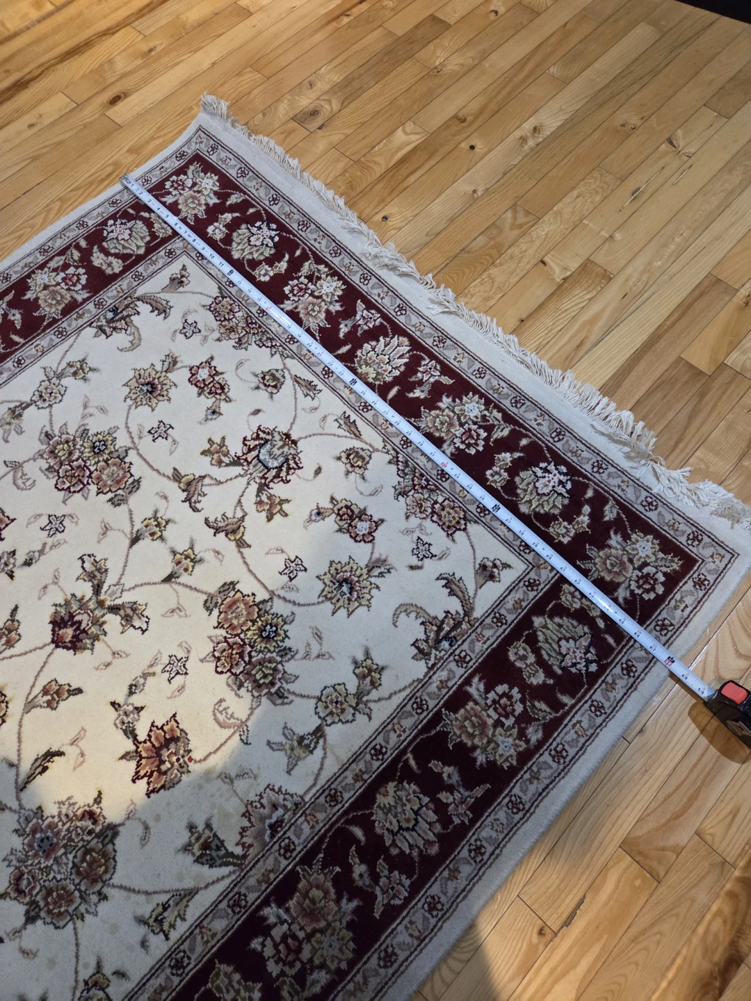 Persian Style Area Rug - Cream and Burgundy Floral - photo 5