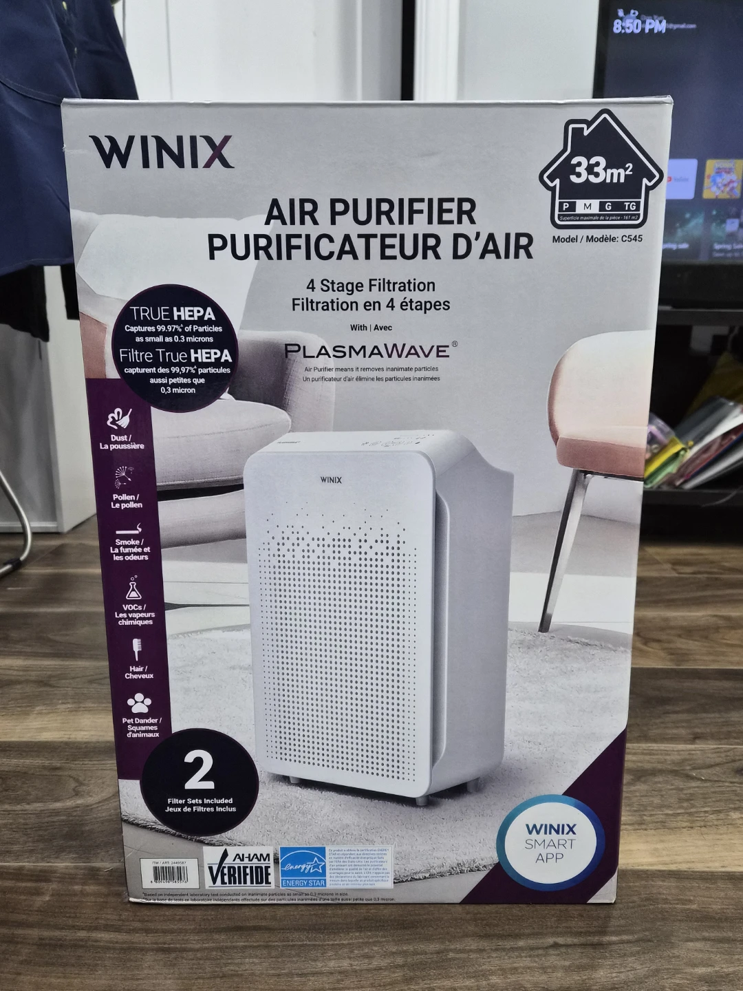Winix Air Purifier with PlasmaWave - Model C545