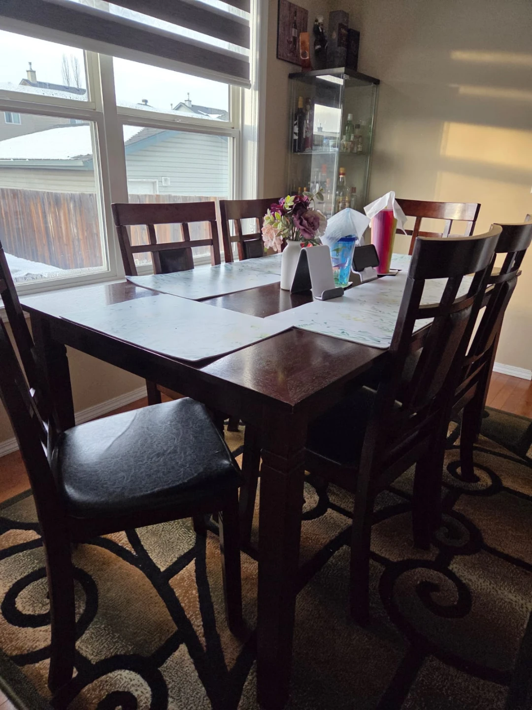 Dinning table with six chairs - photo 4