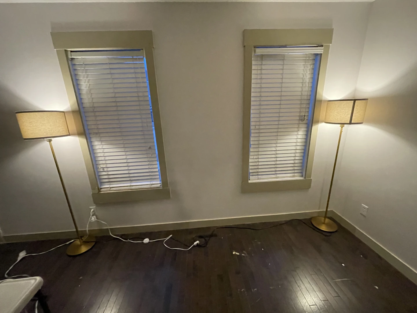 Gold Floor Lamps with Linen Shade