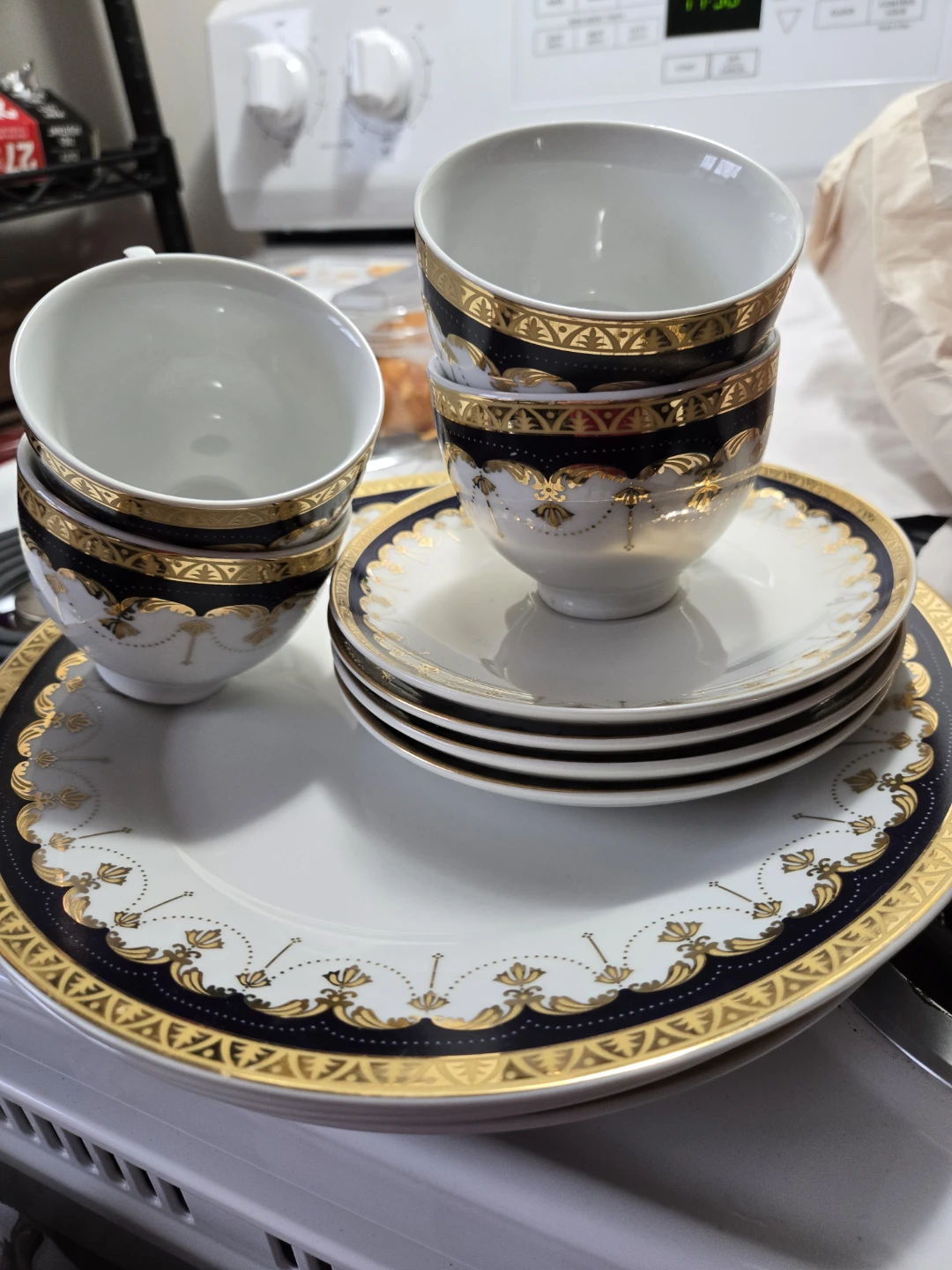 White and Gold Tea Set