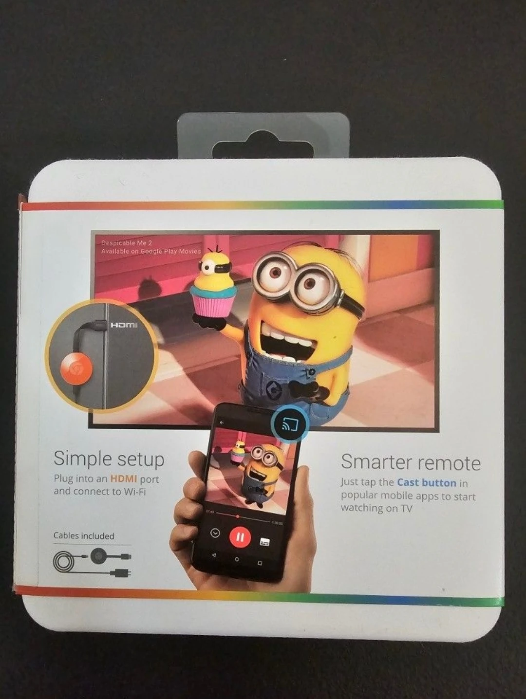 BRAND NEW FACTORY SEALED GOOGLE CHROMECAST 2ND GEN CORAL - photo 2