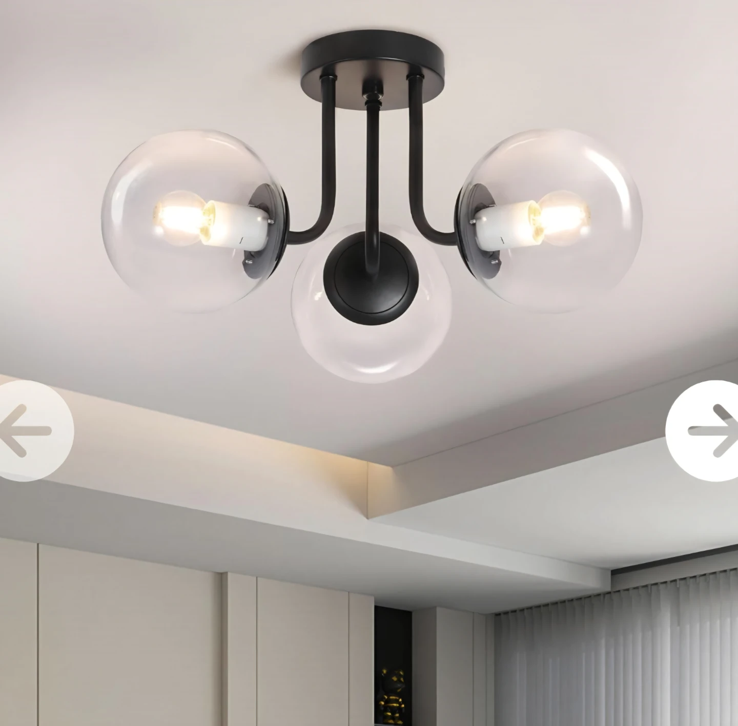 Modern ceiling light fixture (New in box)