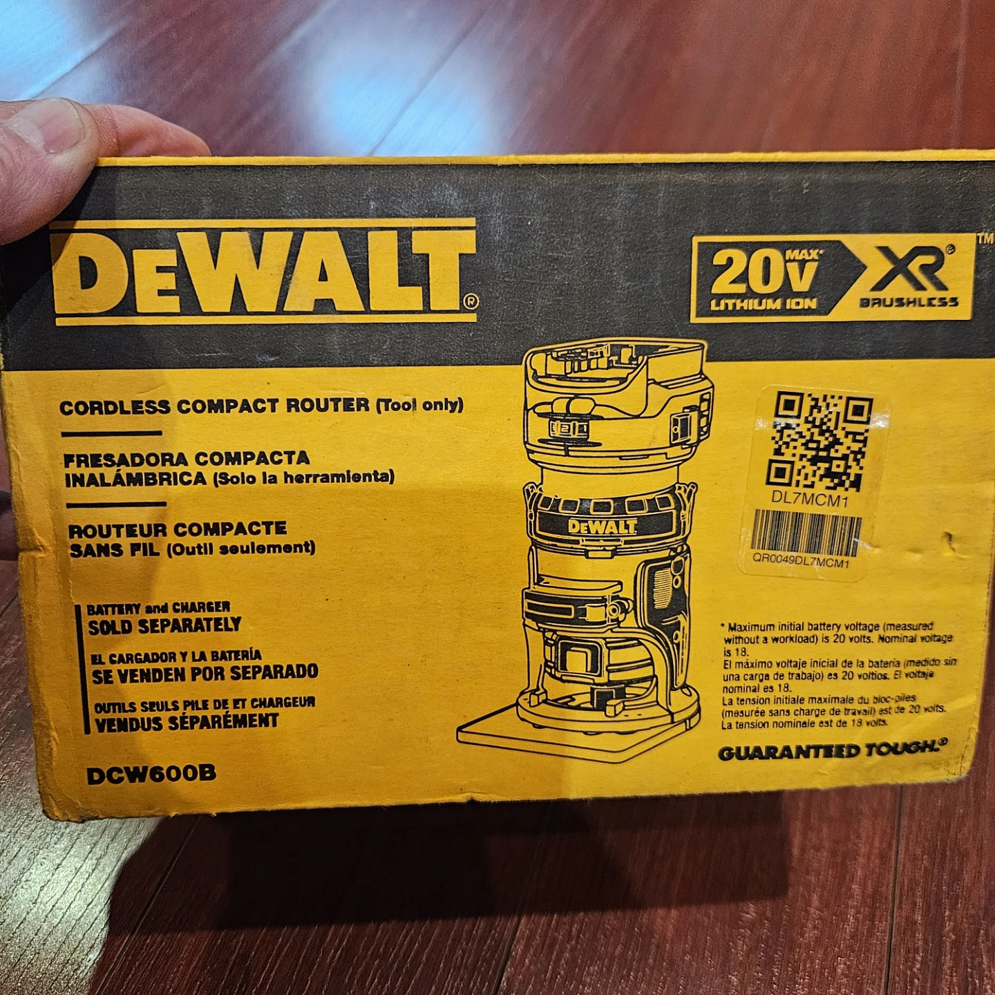DEWALT 20V ROUTER & DEWALT FLEXVOLT 9.0 Ah Lithium Ion Battery
